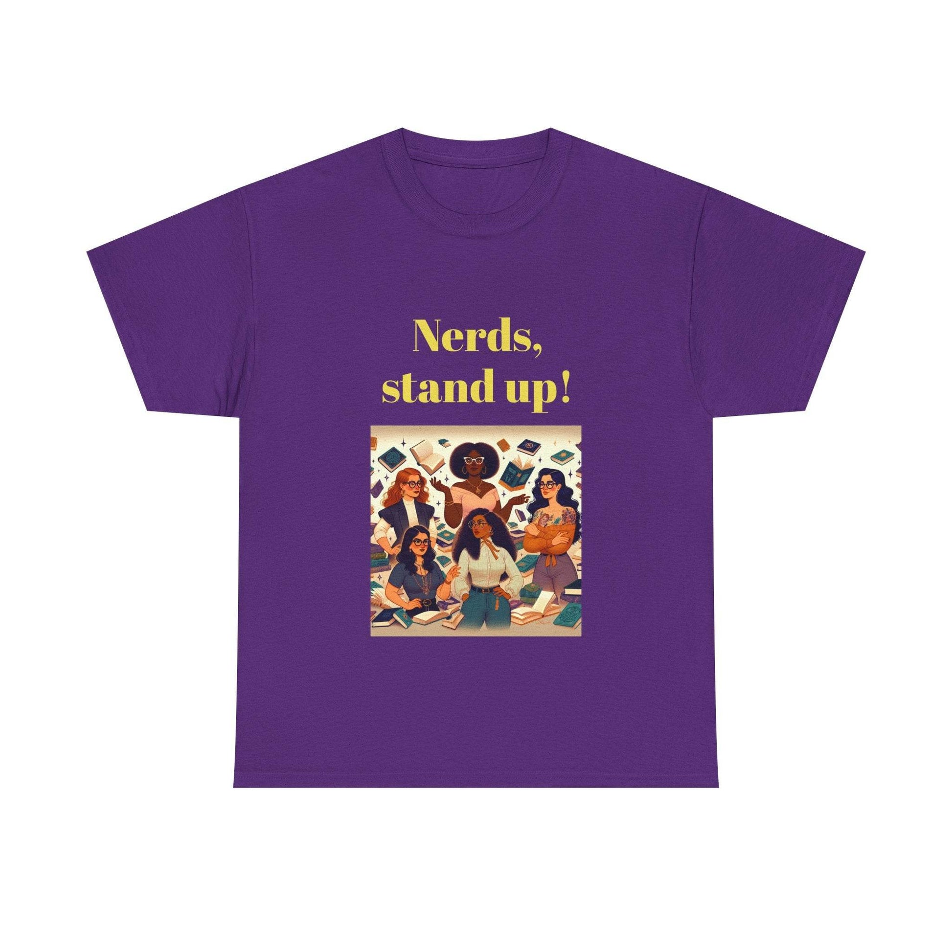 Nerds Stand Up - Unisex Heavy Cotton Tee - Book Lovers - The Dreamer's Bookshop.