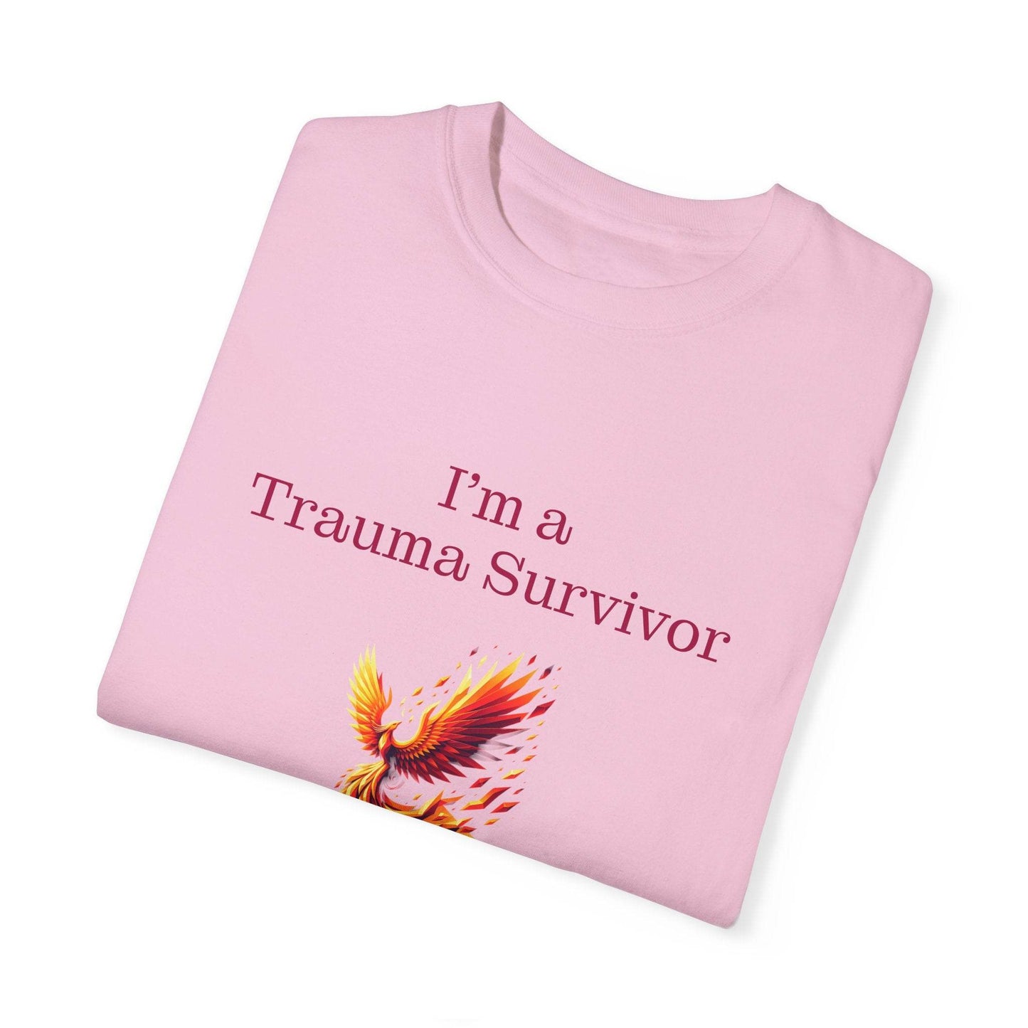 Trauma Survivor Unisex Garment-Dyed T-shirt - Inspirational Motivational Tee - The Dreamer's Bookshop.