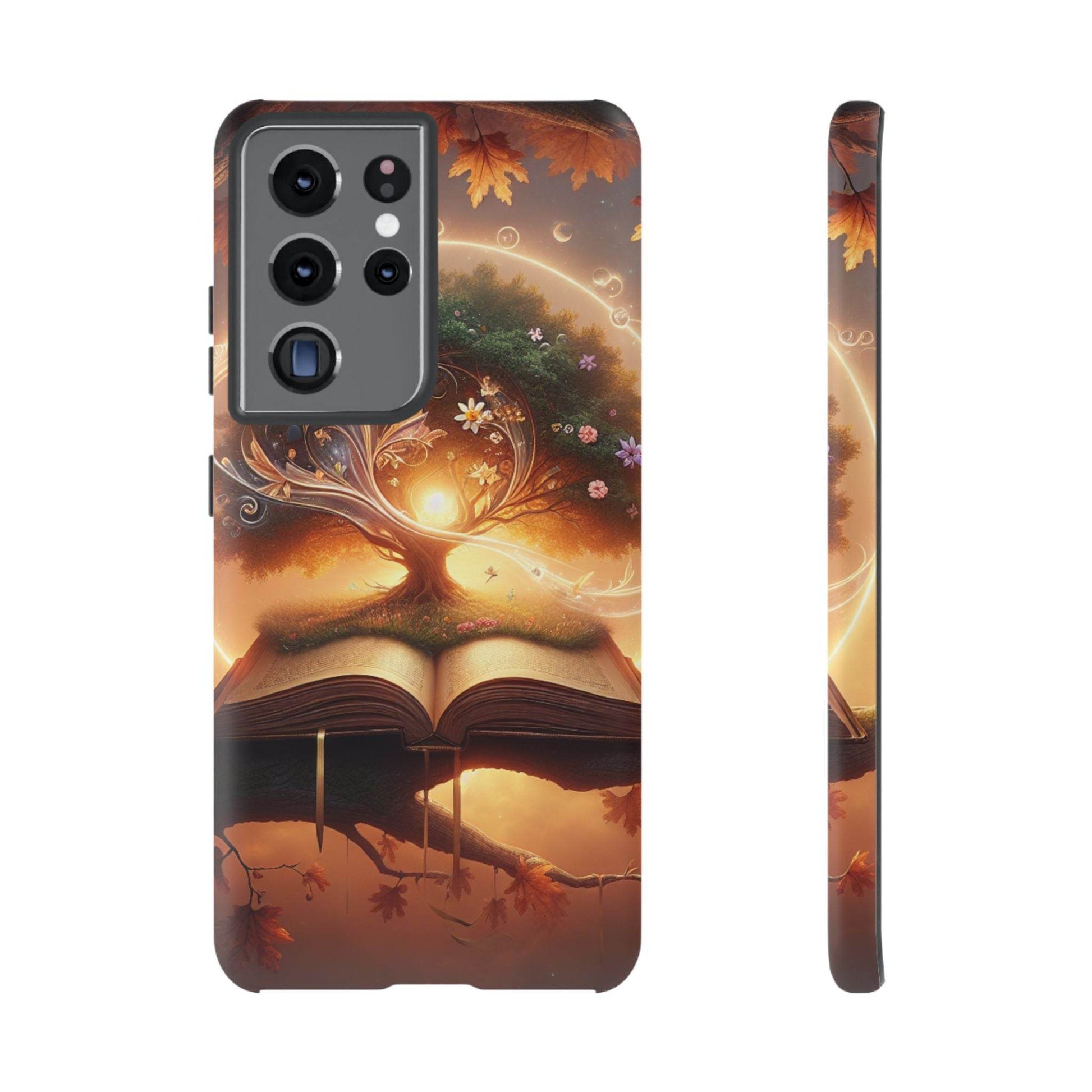 Nature-Inspired iPhone & Samsung Phone Case with Tree of Life Design - The Dreamer's Bookshop.