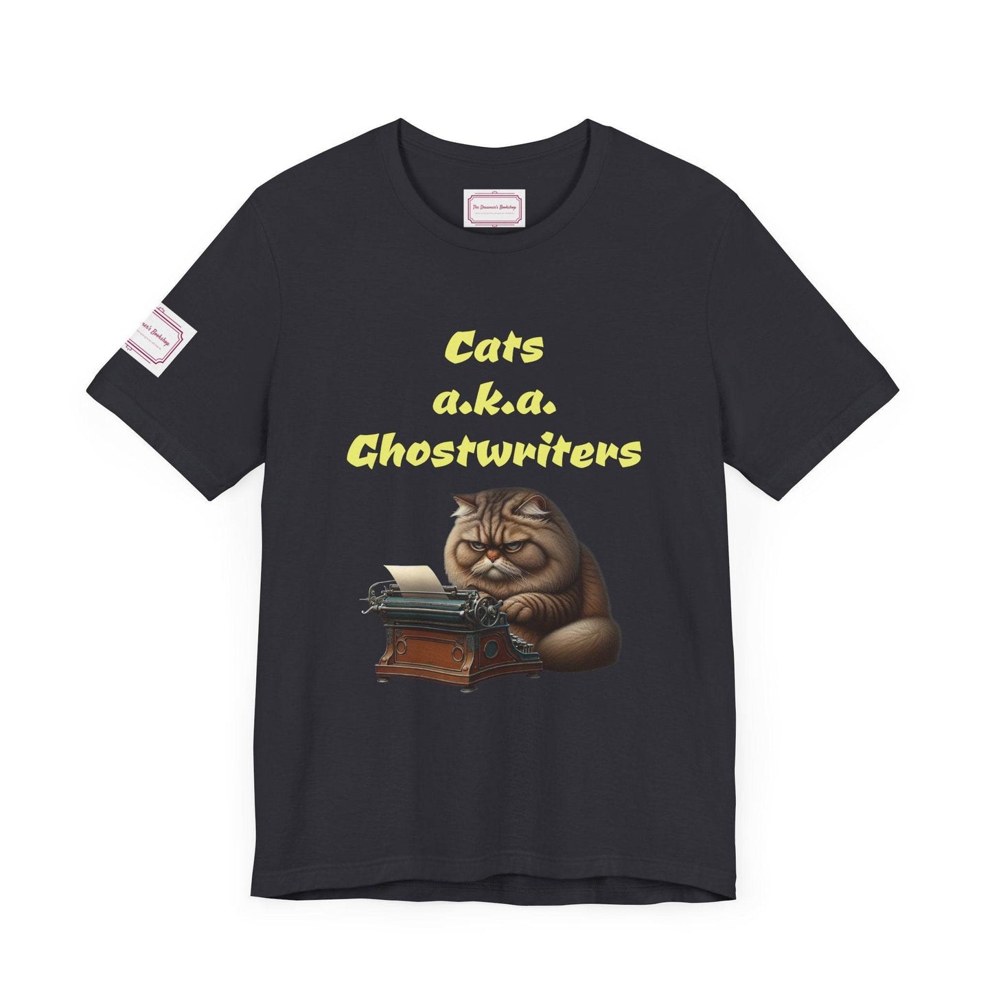 Cats Ghostwriters Tee - Fun Short Sleeve Shirt for Writers & Book Lovers - The Dreamer's Bookshop.