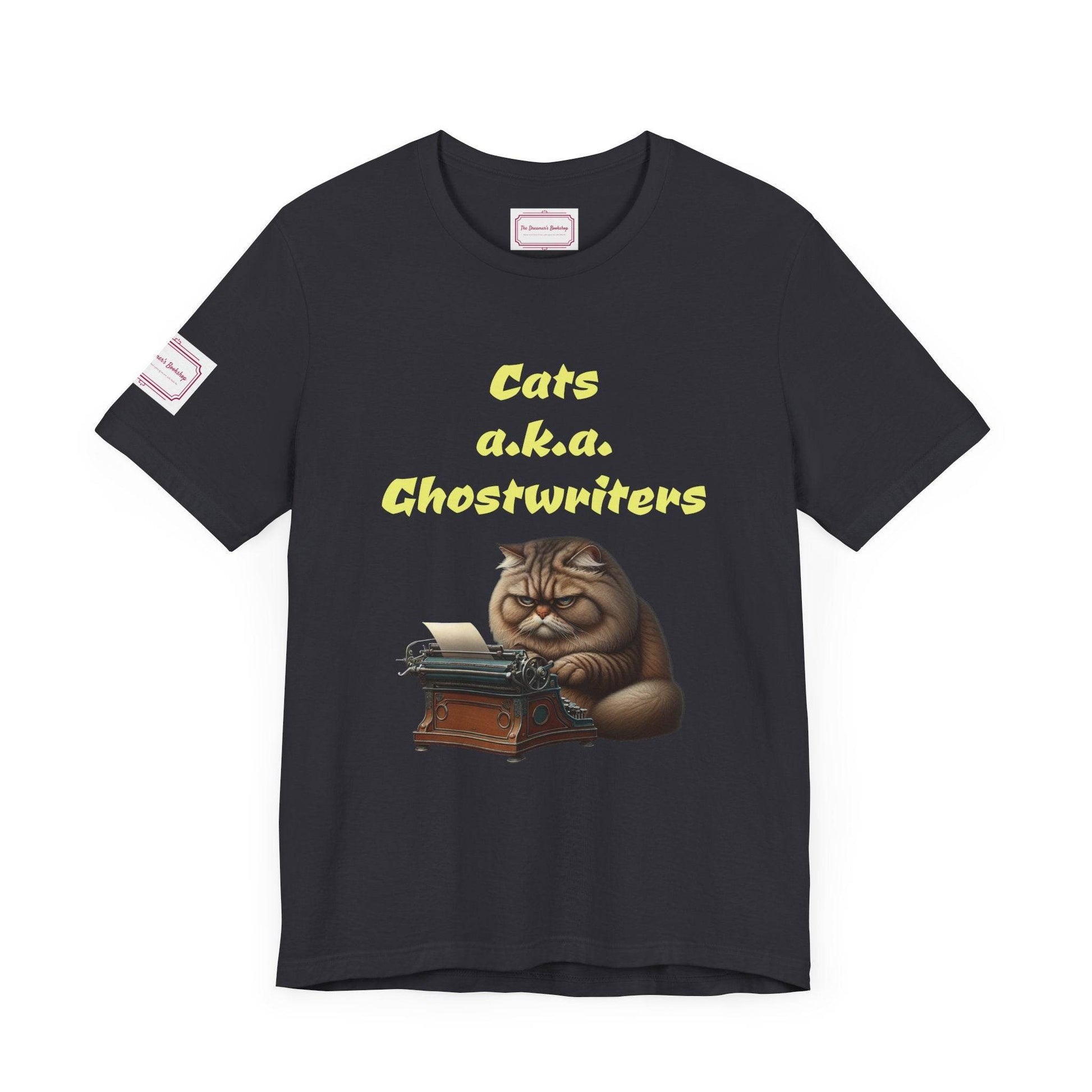 Cats Ghostwriters Tee - Fun Short Sleeve Shirt for Writers & Book Lovers - The Dreamer's Bookshop.