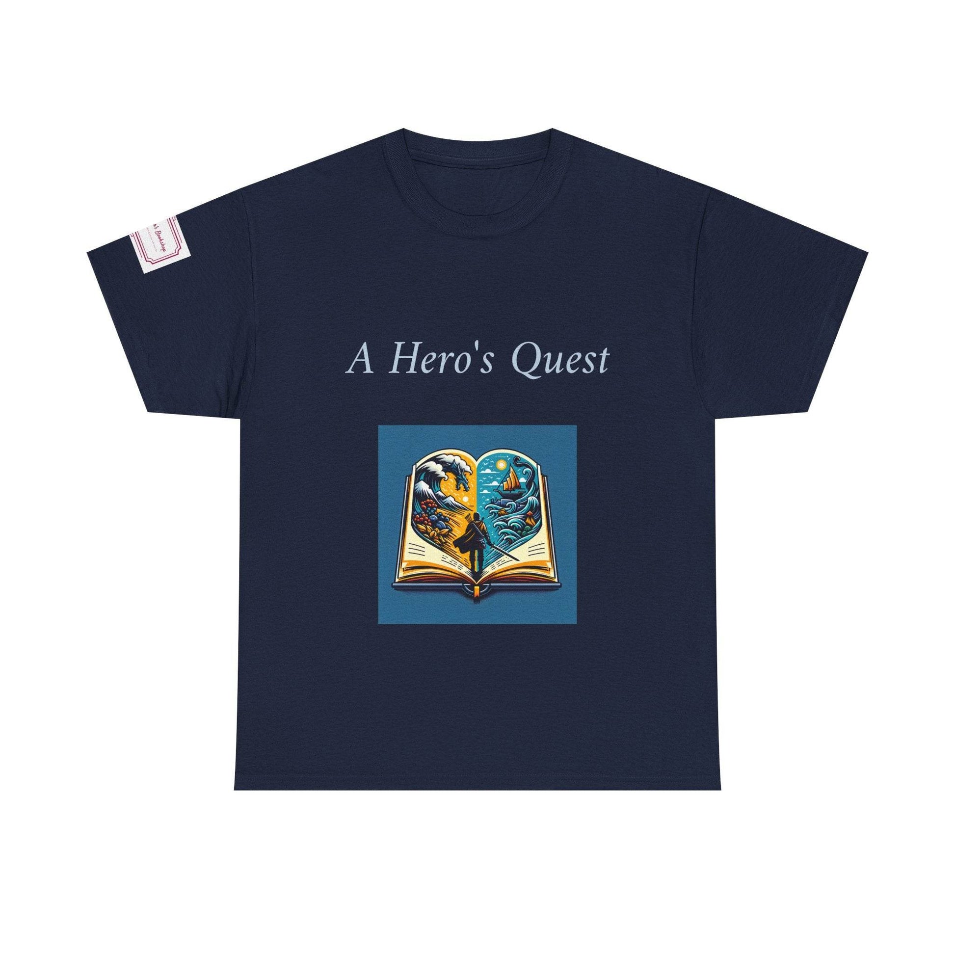 Adventure - Graphic Unisex Heavy Cotton Tee - Hero's Quest - The Dreamer's Bookshop.