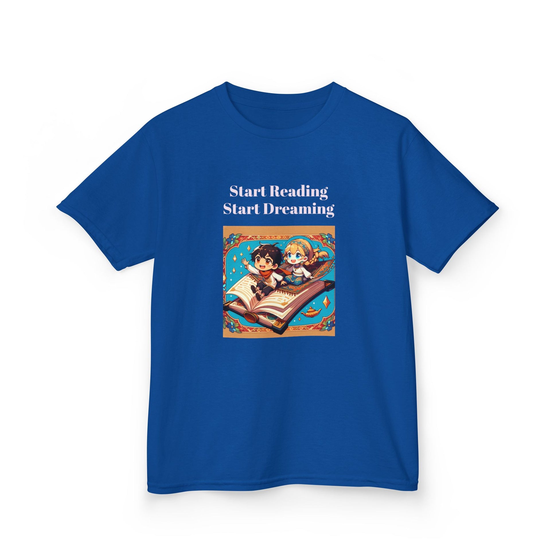 CA- Kids Heavy Cotton Tee - "Start Reading, Start Dreaming" - Fun & Inspirational T-Shirt for Young Readers - The Dreamer's Bookshop.