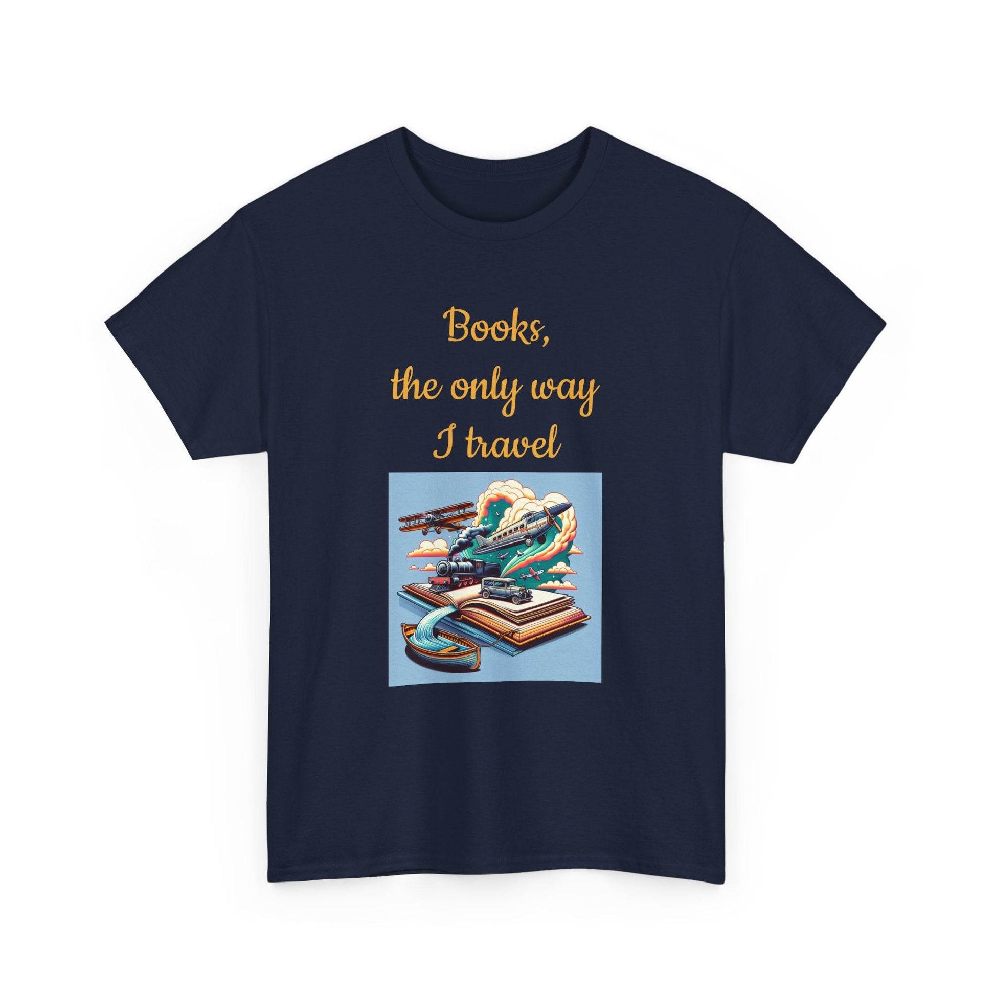 Travel - Unisex Heavy Cotton Tee for Book Lovers - The Dreamer's Bookshop.
