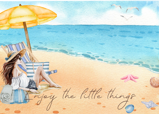 The Dreamer's Bookshop "At the Beach" Enjoy Little Things Card - The Dreamer's Bookshop.