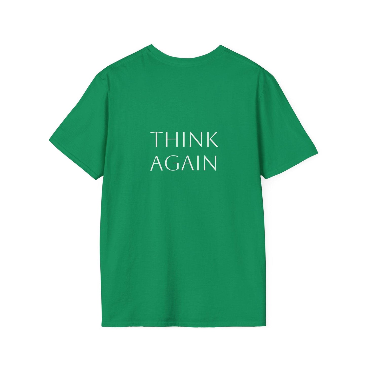 Unisex Softstyle T-Shirt - 'Think Again' - The Dreamer's Bookshop.