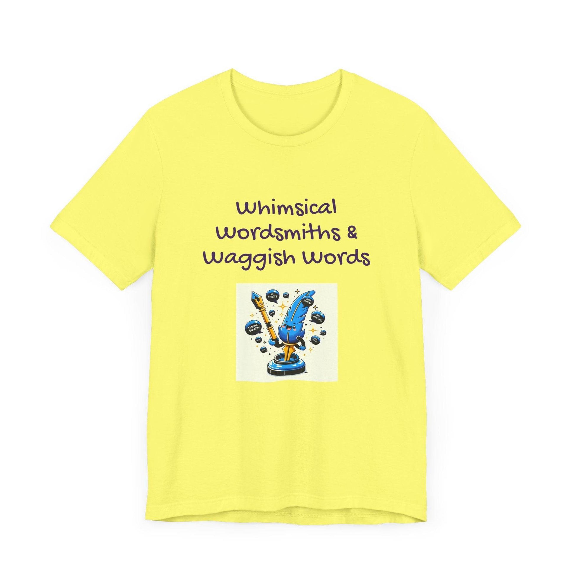 Whimsical Wordsmith Unisex Jersey Tee - Fun Graphic for Writers & Word Lovers - The Dreamer's Bookshop.
