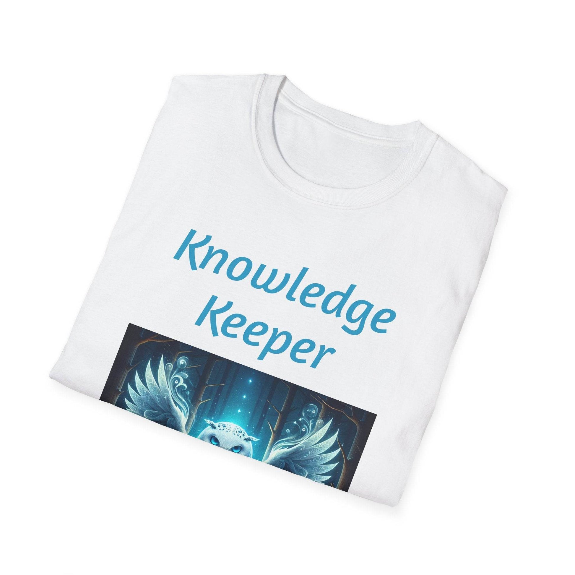 Knowledge Keeper Owl Unisex Softstyle T-Shirt - Inspirational Tee for Wisdom Seekers - Proud Reader - The Dreamer's Bookshop.