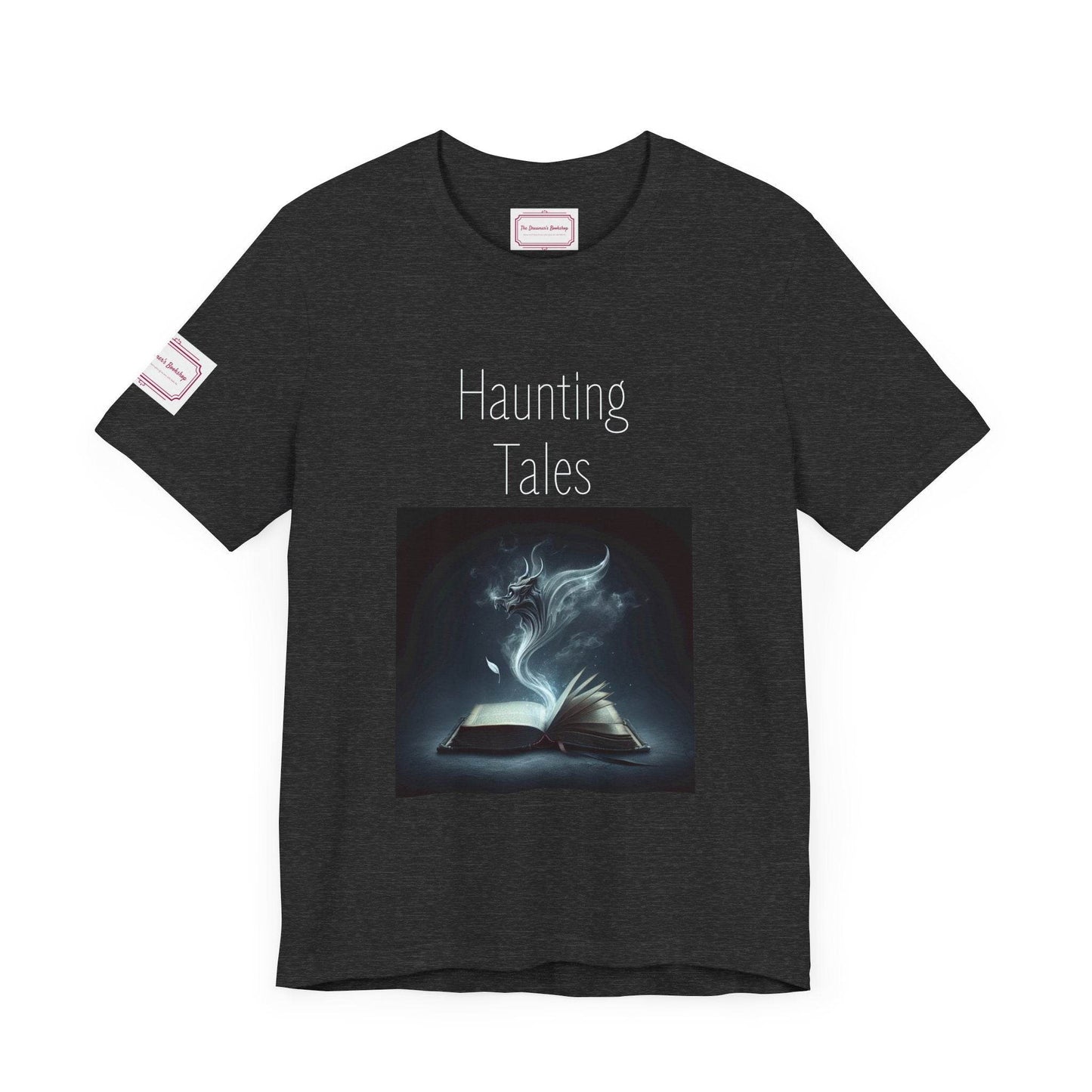 Haunting Tales Tee - Fun Short Sleeve Shirt for Writers & Book Lovers - The Dreamer's Bookshop.