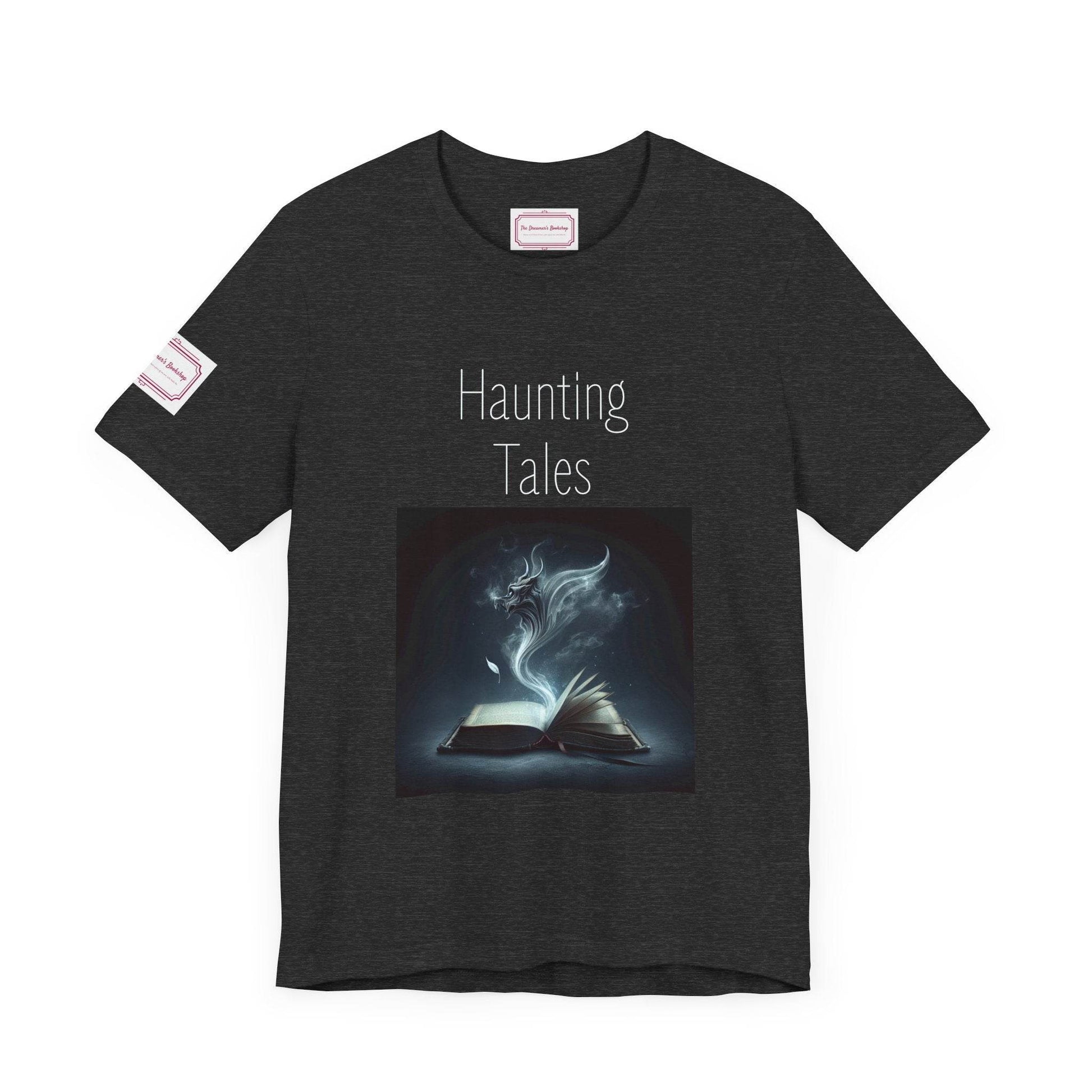 Haunting Tales Tee - Fun Short Sleeve Shirt for Writers & Book Lovers - The Dreamer's Bookshop.