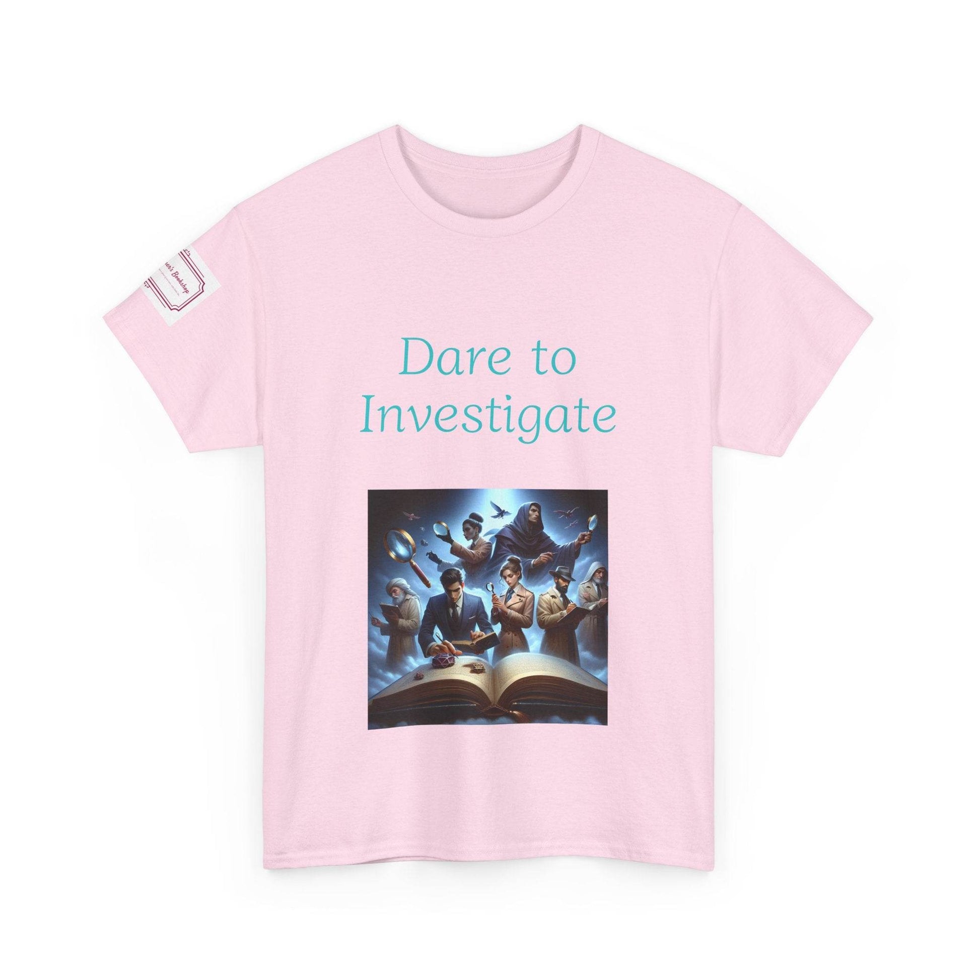 Investigate - Unisex Heavy Cotton Tee - Crime/Mystery Books - The Dreamer's Bookshop.
