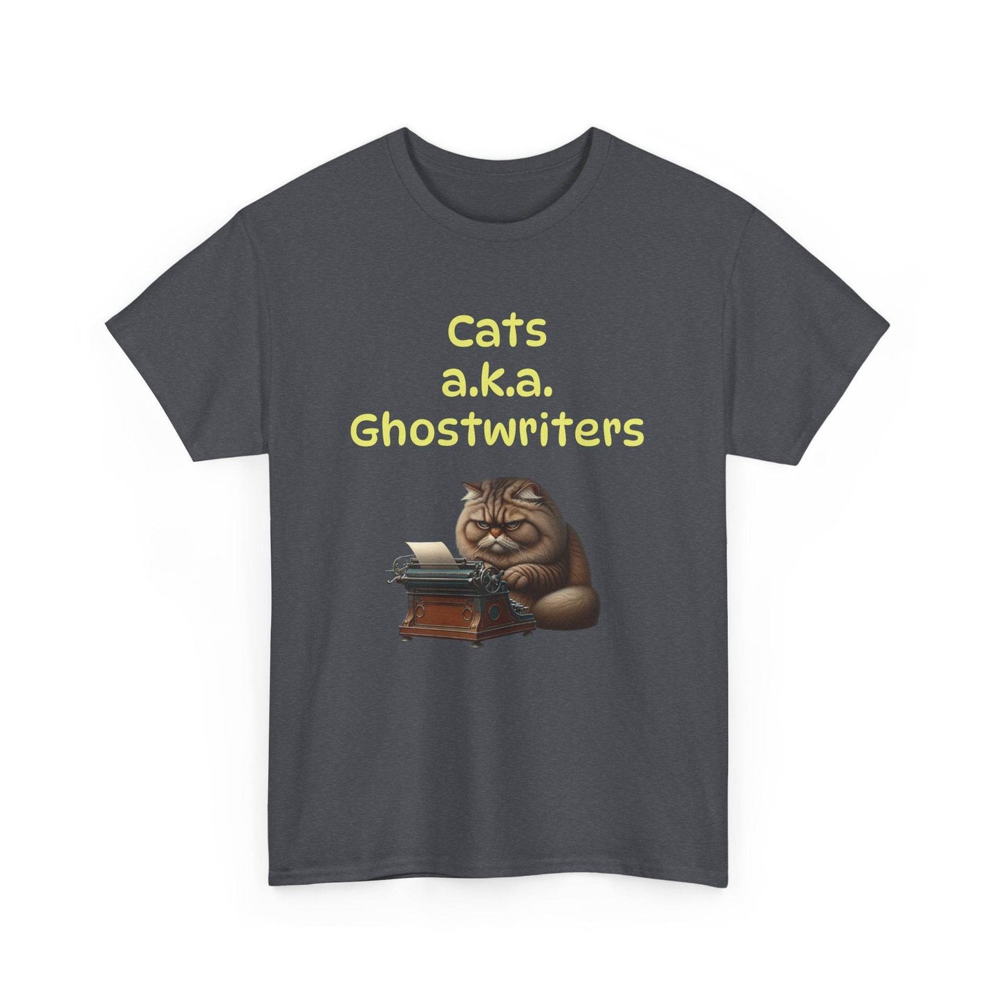 Cats Ghostwriters - A Unisex Heavy Cotton Tee - Perfect Gift for Book Lovers - The Dreamer's Bookshop.
