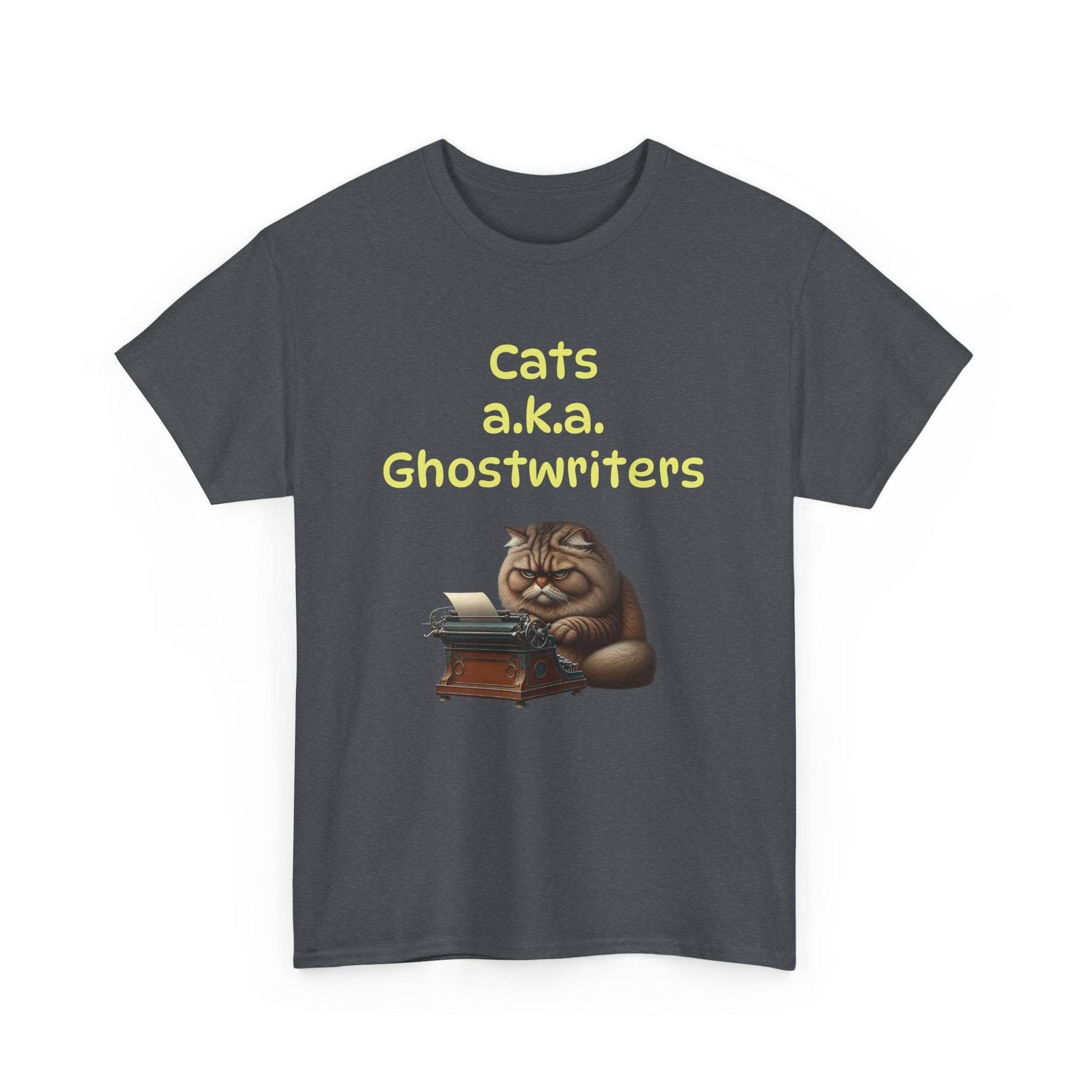 Cats Ghostwriters - A Unisex Heavy Cotton Tee - Perfect Gift for Book Lovers - The Dreamer's Bookshop.
