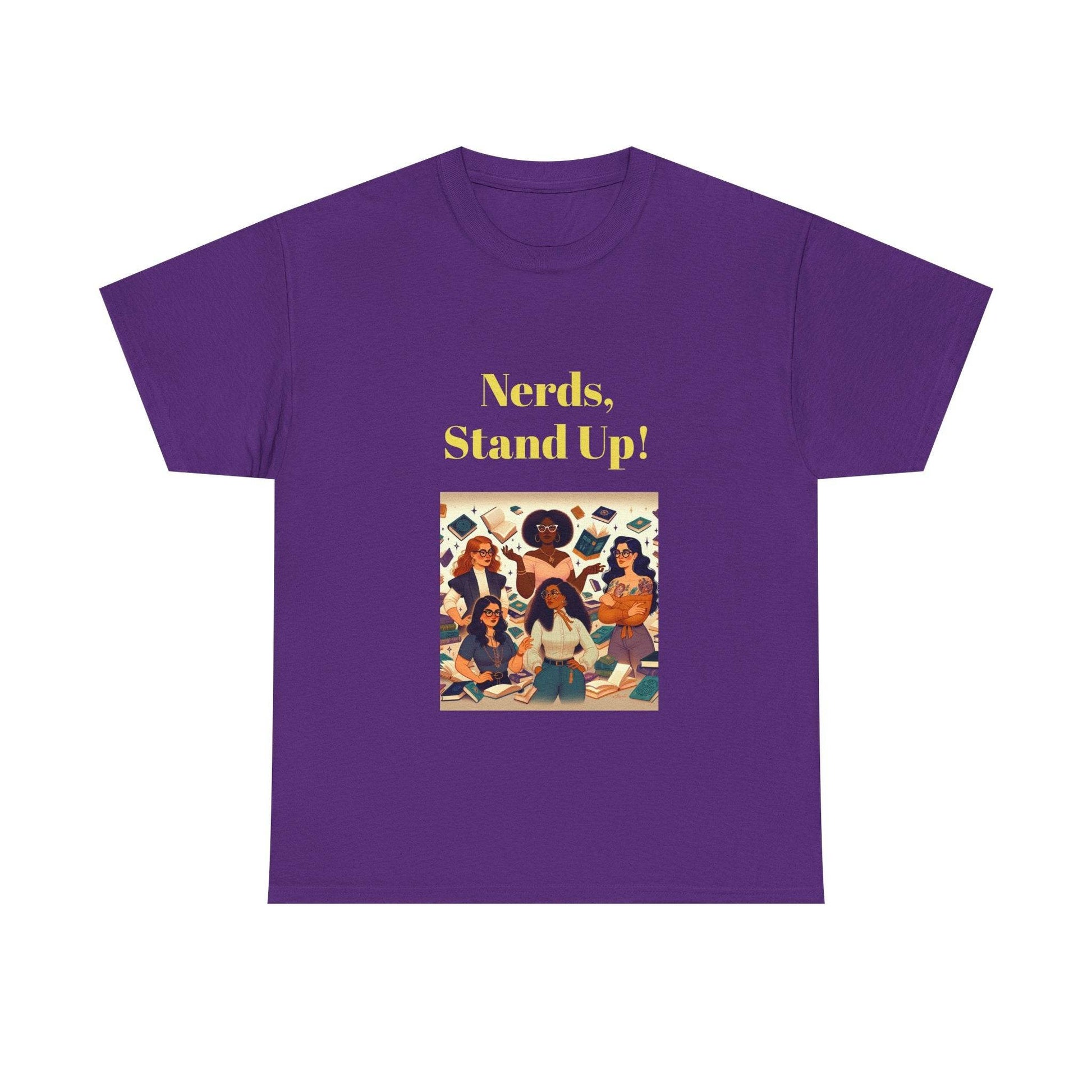 Nerds Stand Up - Unisex Heavy Cotton Tee - Book Lovers - The Dreamer's Bookshop.