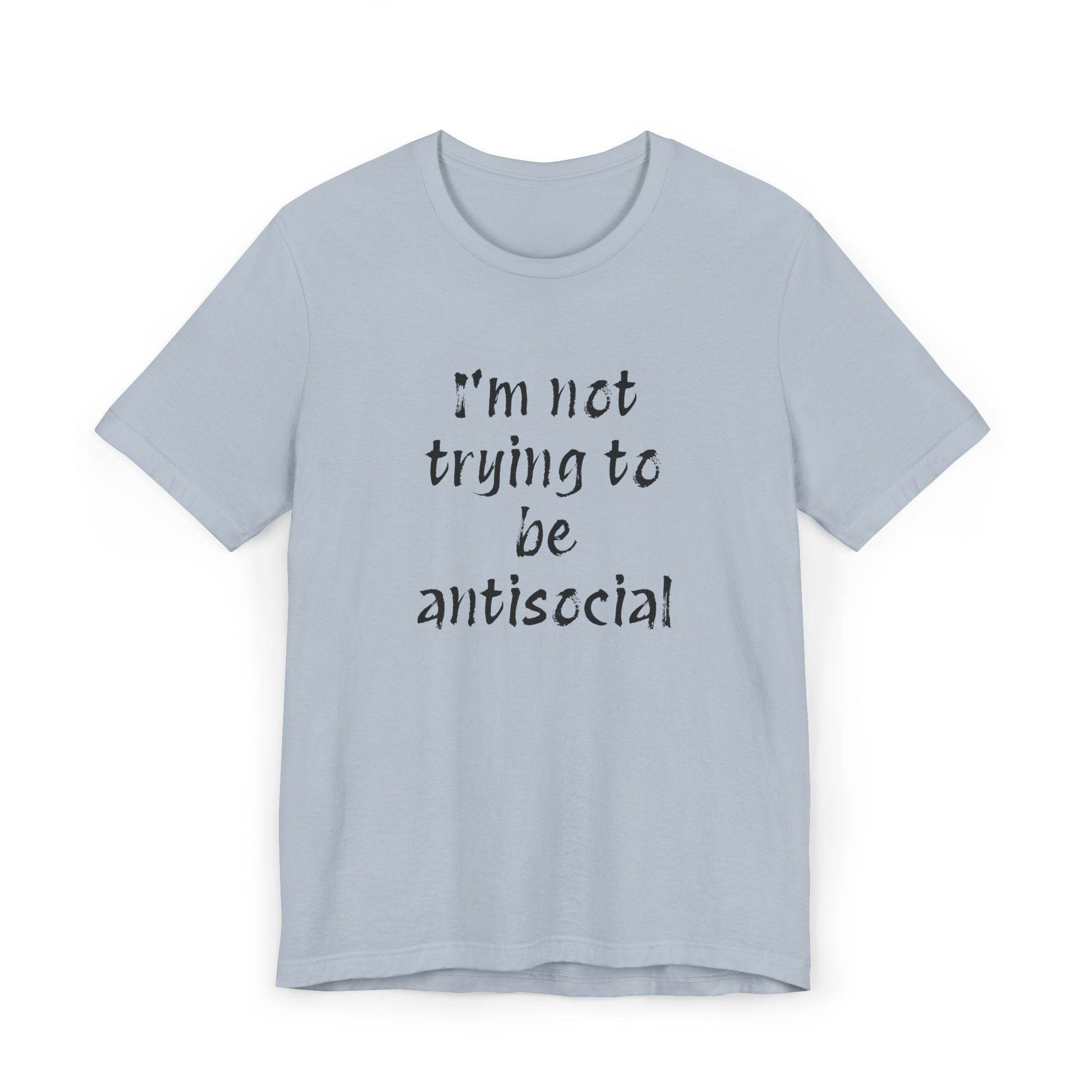 Funny Unisex Jersey T-Shirt - Anti-Social Vibe for Booktroverts - The Dreamer's Bookshop.