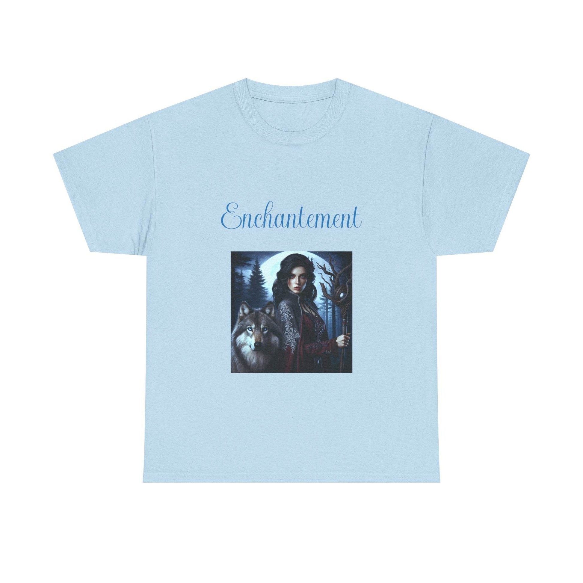 Enchanted Wolf Unisex Heavy Cotton Tee - The Dreamer's Bookshop.