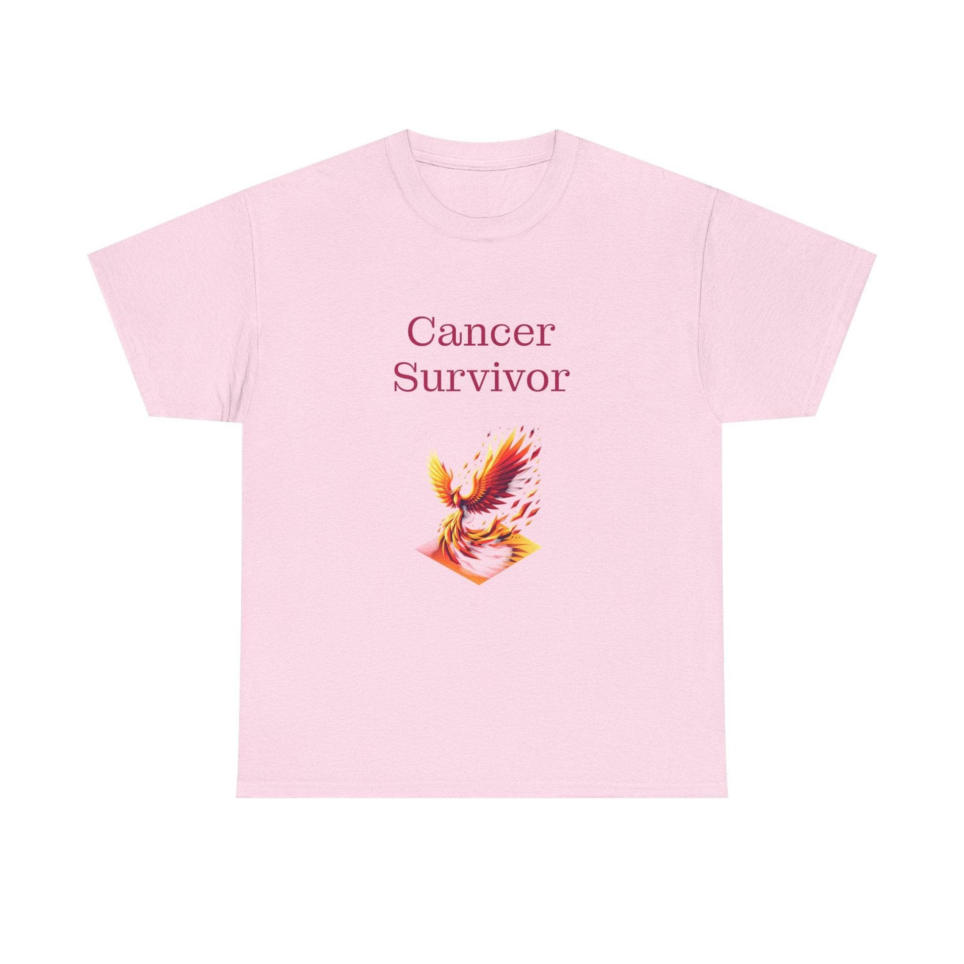 Cancer Survivor Unisex Heavy Cotton Tee - Empowering Apparel for Health Awareness - The Dreamer's Bookshop.