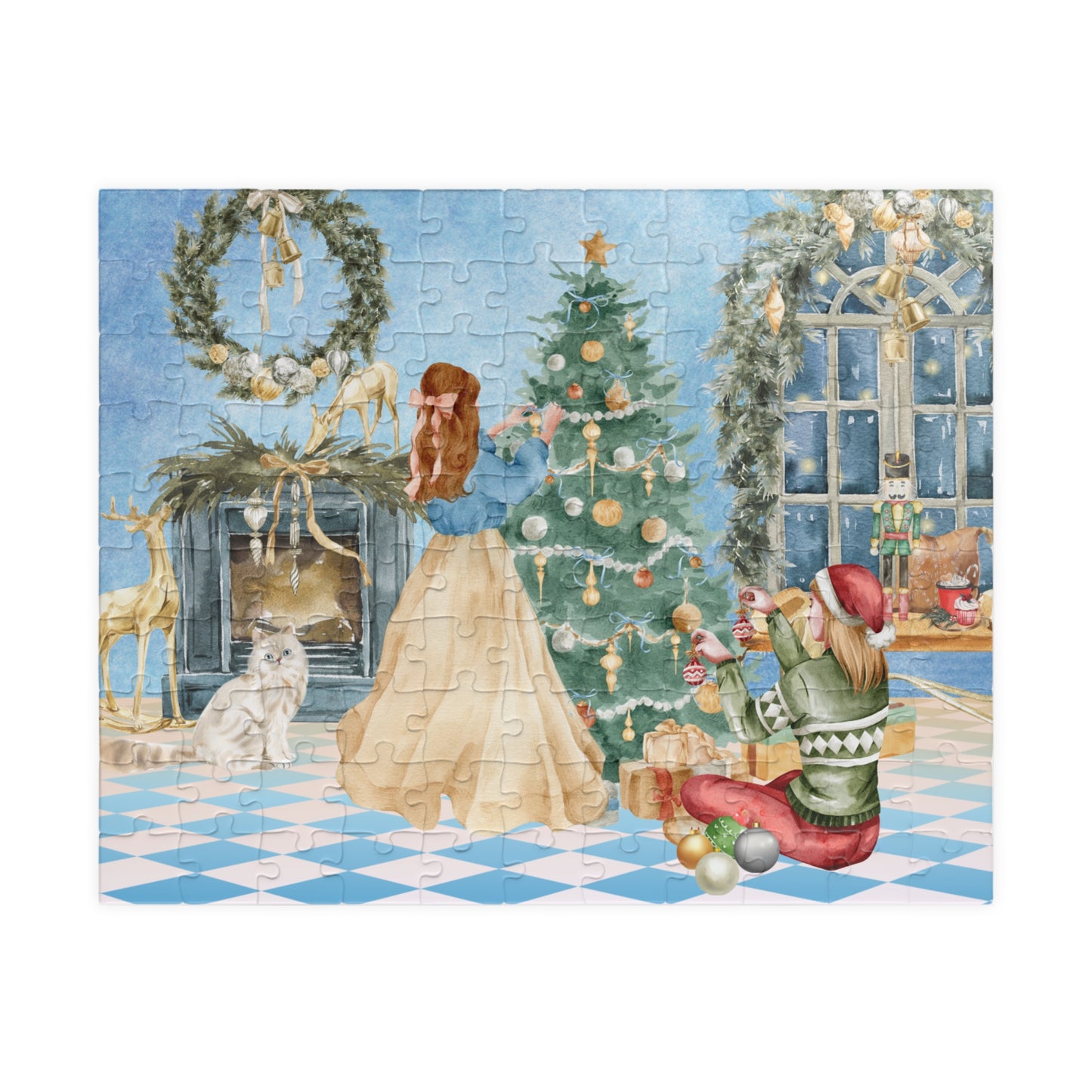 Christmas Morning Family Puzzle — Holiday Scene Jigsaw (110/252/520/1014 pcs)