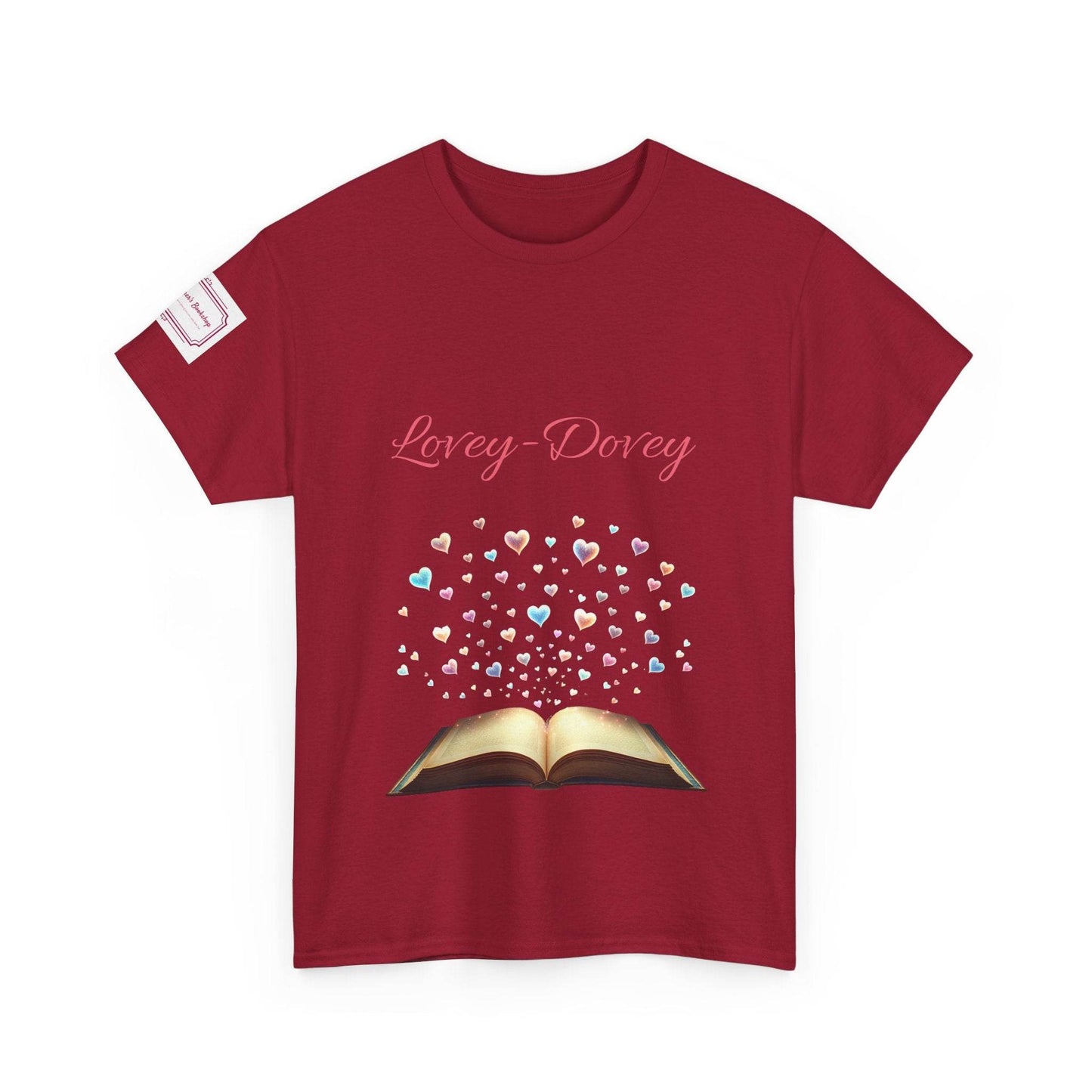 Lovey-Dovey - Unisex Heavy Cotton Tee - Sweet Romance - The Dreamer's Bookshop.