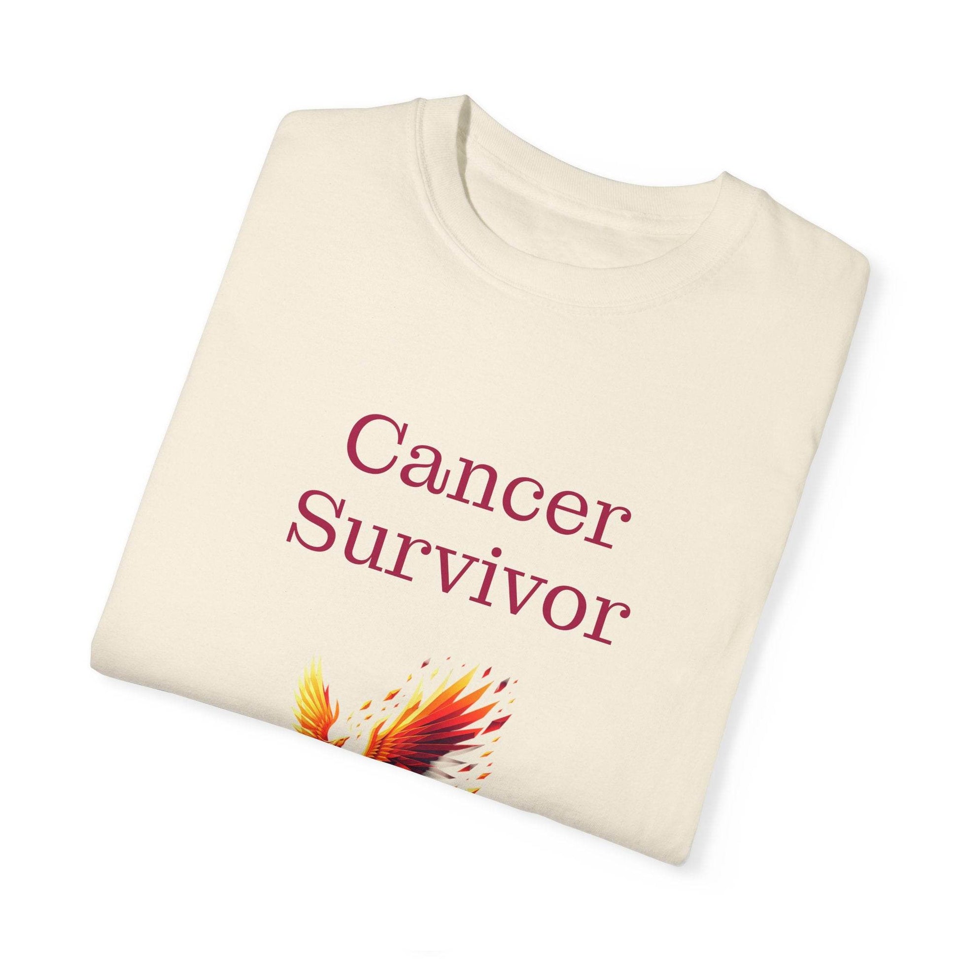 Cancer Survivor Unisex Garment-Dyed T-shirt - Inspirational Motivational Tee - The Dreamer's Bookshop.