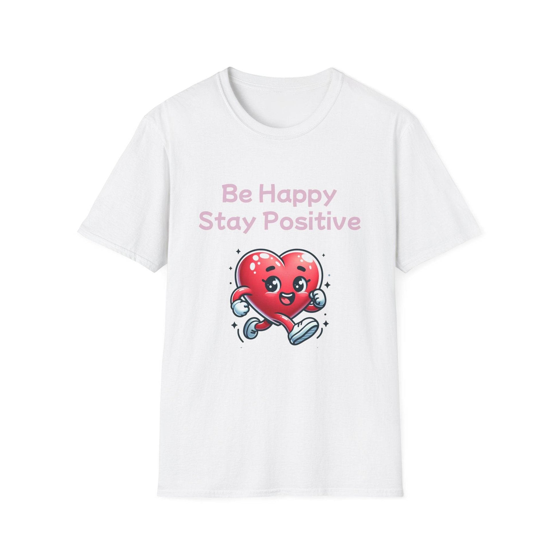 Be Happy Stay Positive Graphic T-Shirt for Optimism Lovers - The Dreamer's Bookshop.
