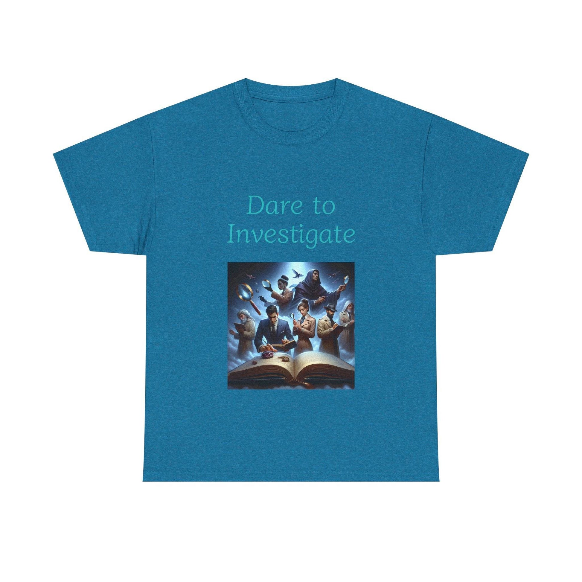Investigate - Unisex Heavy Cotton Tee - Crime/Mystery Books - The Dreamer's Bookshop.