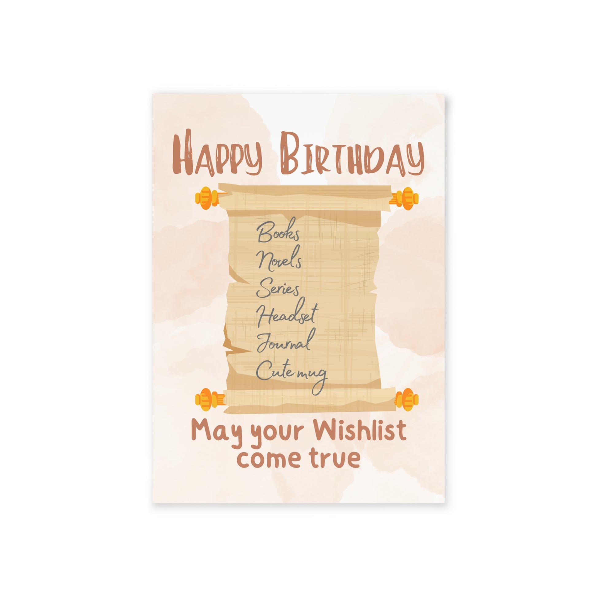 The Dreamer's Bookshop "Wishlist" Birthday Card - The Dreamer's Bookshop.