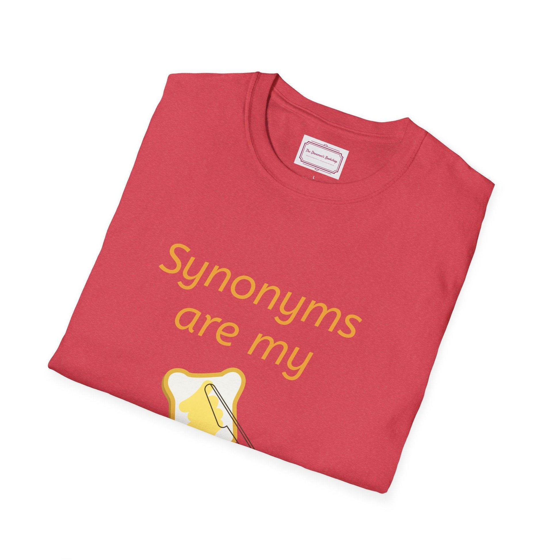 Synonyms Are My Jam Unisex Softstyle T-Shirt - Perfect Gift for Word Lovers - The Dreamer's Bookshop.