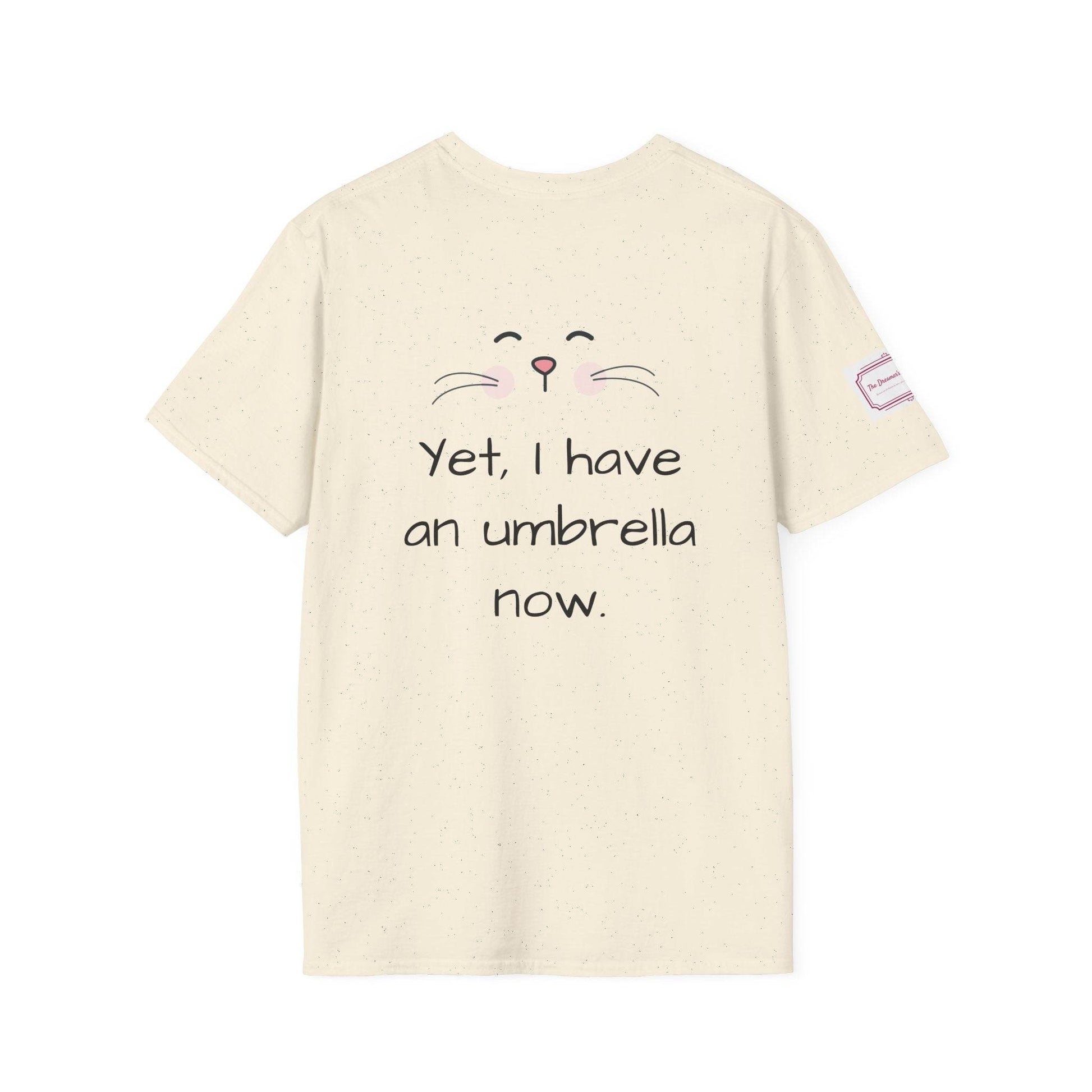 Inspirational Unisex Softstyle T-Shirt - 'Umbrella' Motivational Design - The Dreamer's Bookshop.