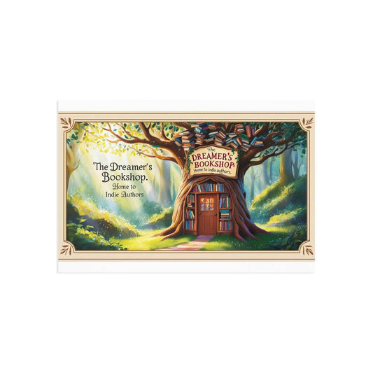 The Dreamer's Bookshop - Tree and Books Card - The Dreamer's Bookshop.