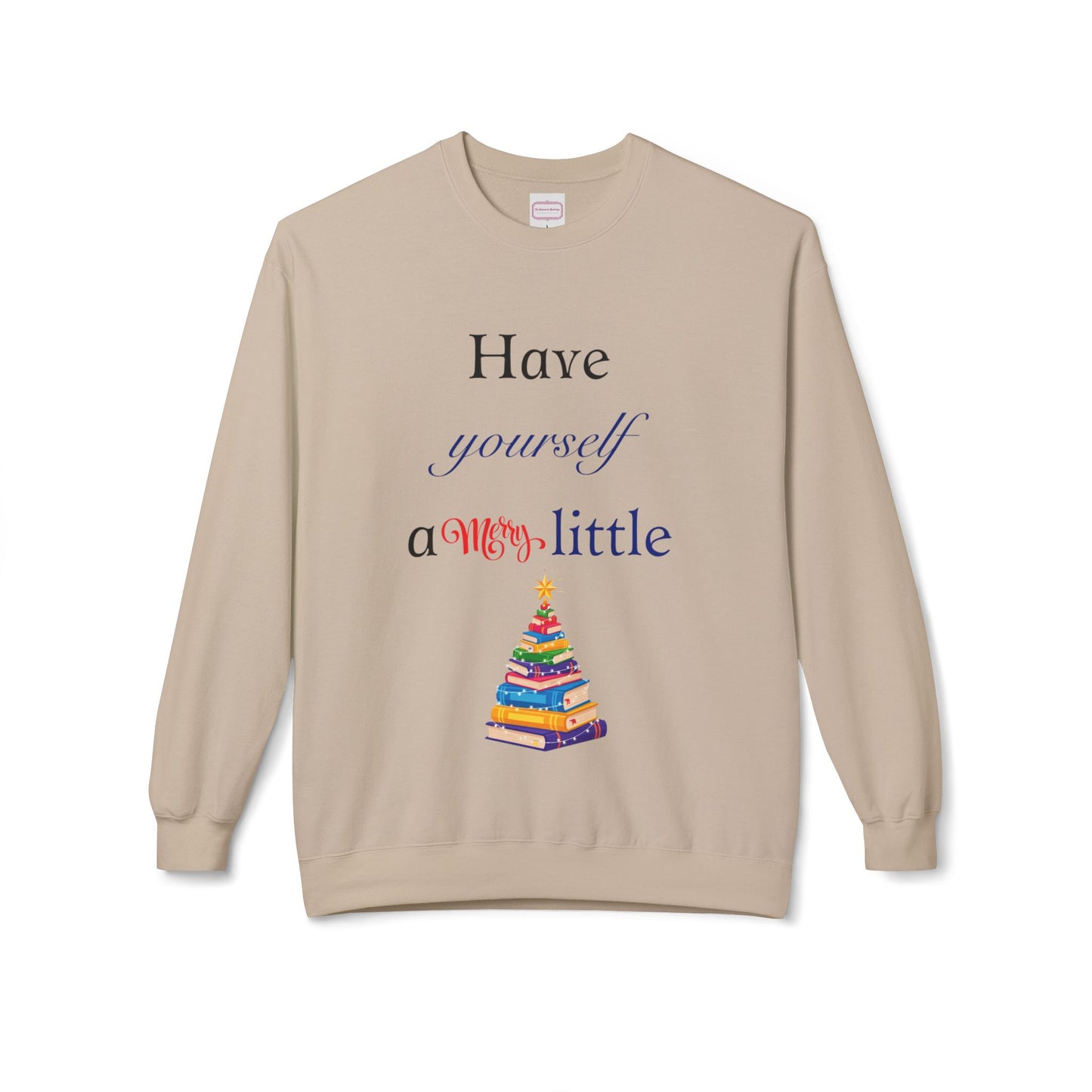 A Merry Little Bookmas - Unisex Fleece Crewneck Sweatshirt
