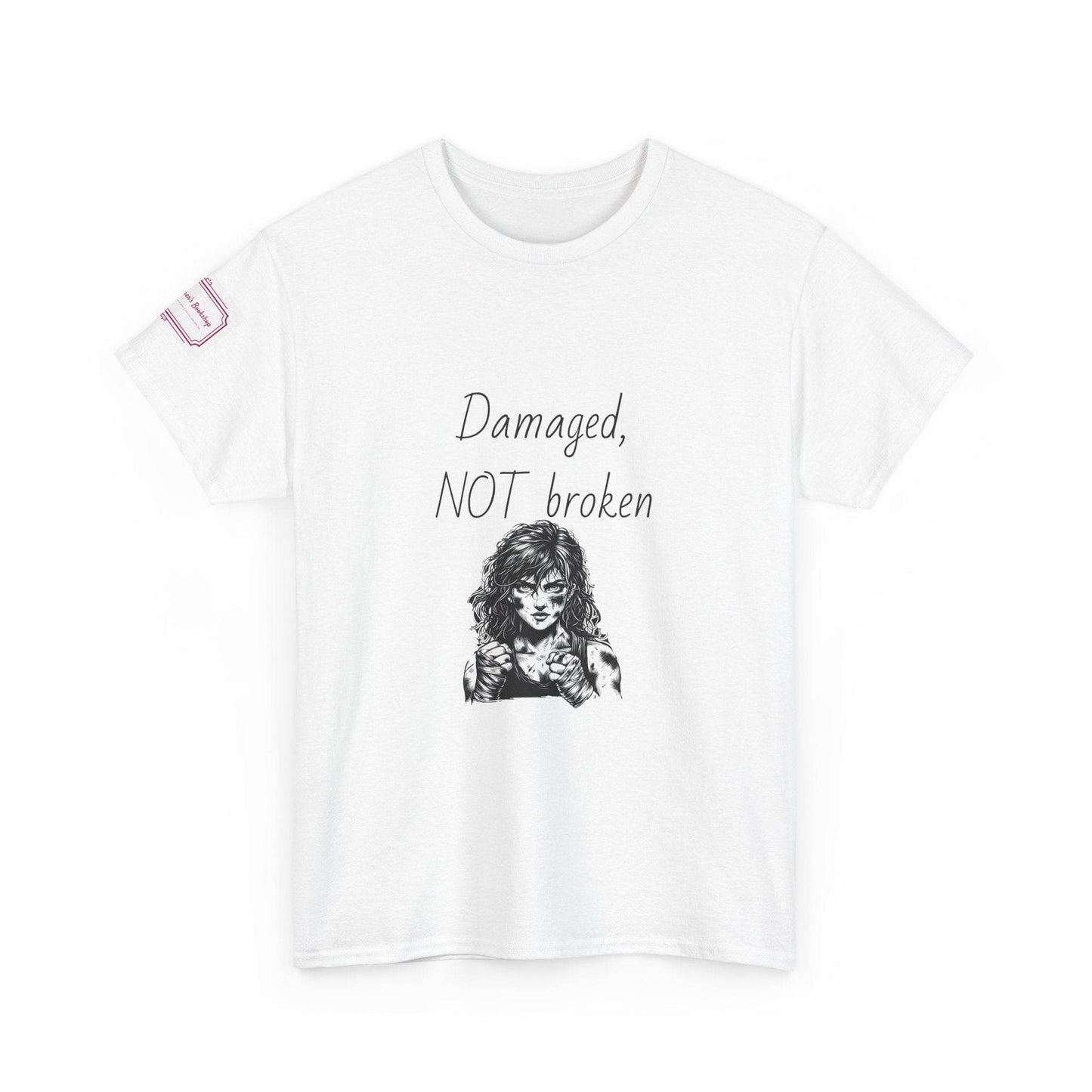 Damaged, NOT broken - Inspirational Unisex Heavy Cotton Tee - The Dreamer's Bookshop.