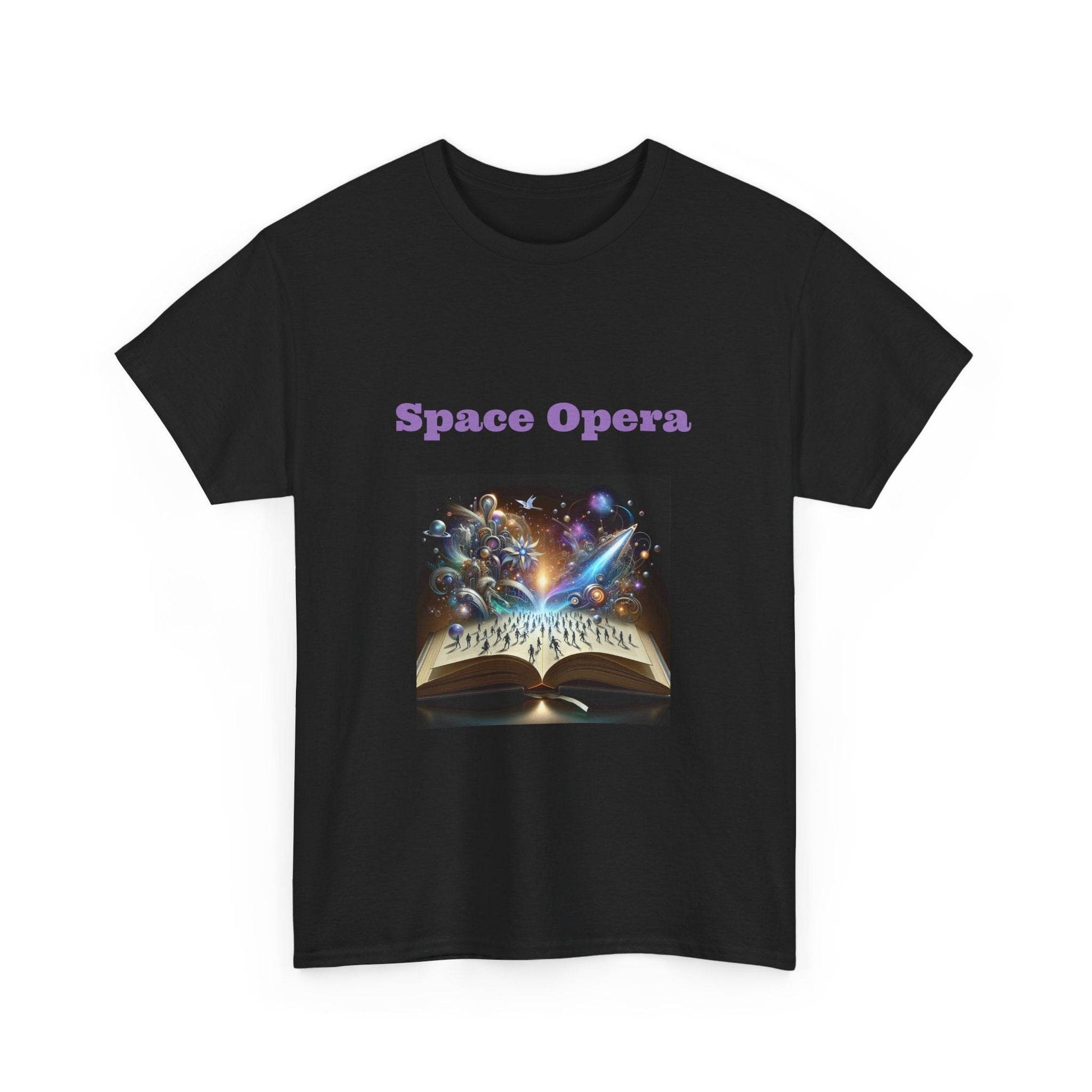 Space Opera - Graphic Tee - Unisex Heavy Cotton T-Shirt Sci-Fi Books - The Dreamer's Bookshop.