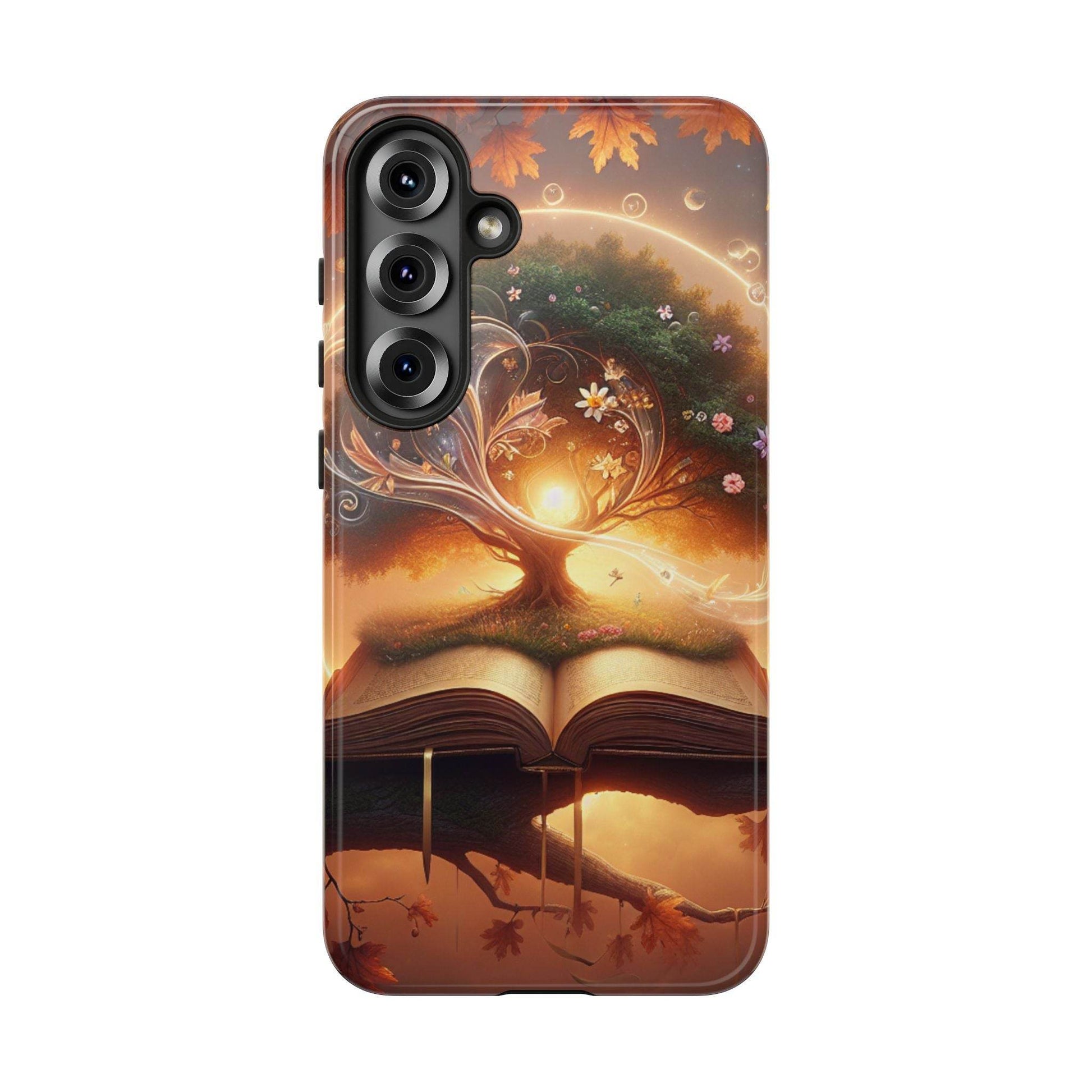 Nature-Inspired iPhone & Samsung Phone Case with Tree of Life Design - The Dreamer's Bookshop.