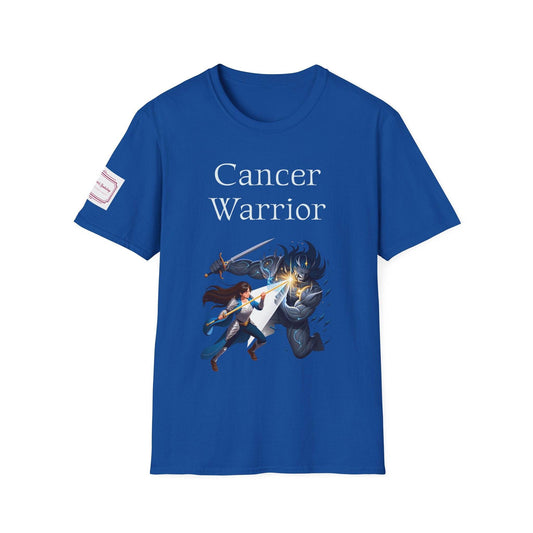 Cancer Warrior Unisex Softstyle T-Shirt - Empowering Graphic Tee for Women's Health Awarenes - The Dreamer's Bookshop.