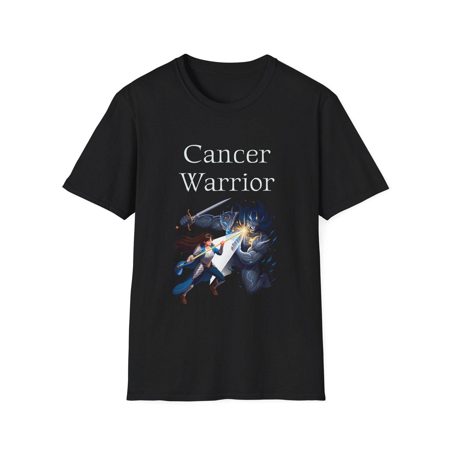 Cancer Warrior Unisex Softstyle T-Shirt - Empowering Battle for Women's Health - The Dreamer's Bookshop.