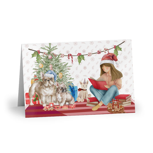 The Dreamer's Bookshop "Festive Pugs" Christmas Card