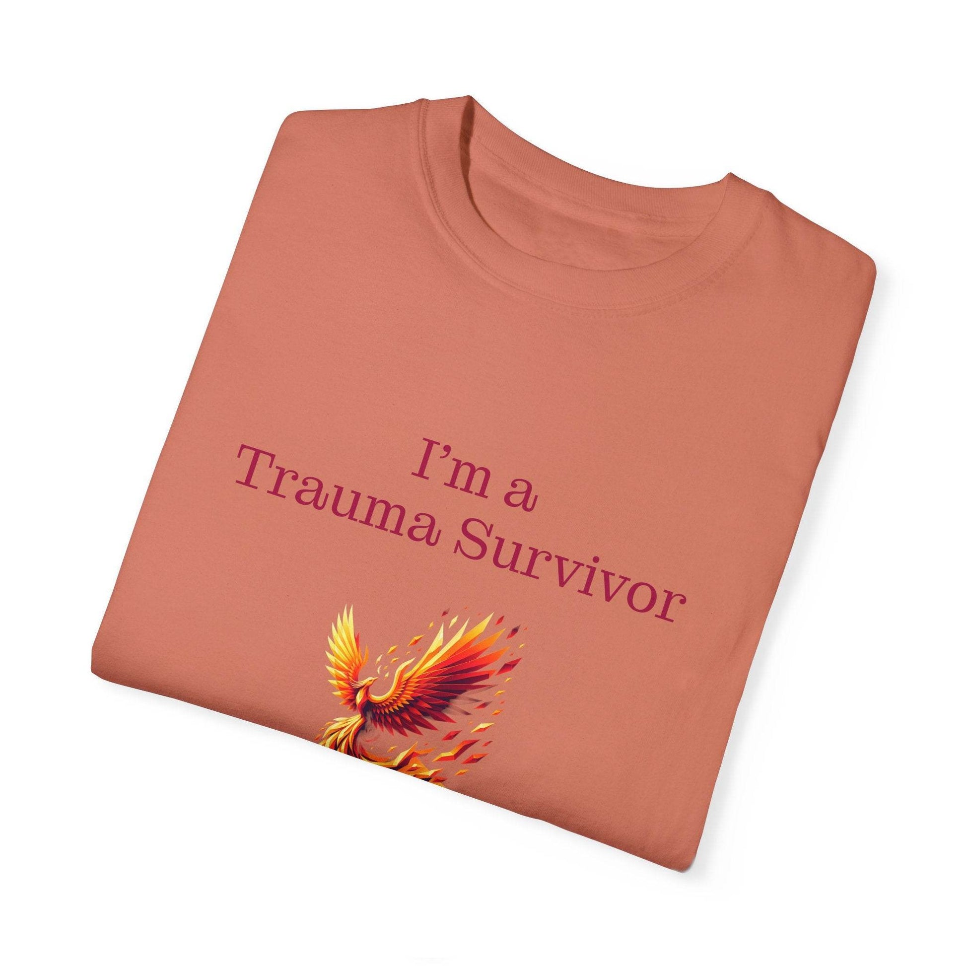 Trauma Survivor Unisex Garment-Dyed T-shirt - Inspirational Motivational Tee - The Dreamer's Bookshop.