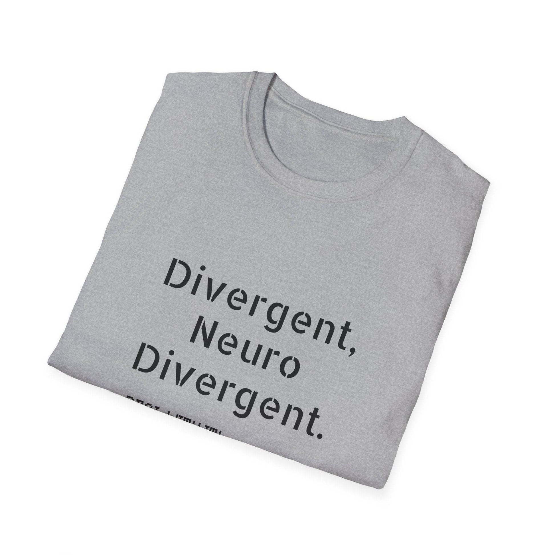 Divergent Neuro T-Shirt - Unisex Softstyle Tee for Neurodivergent Pride - The Dreamer's Bookshop.