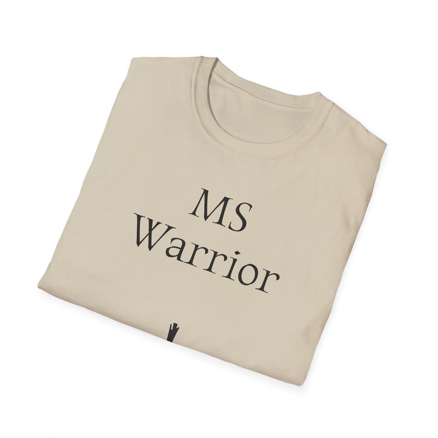 M.S. Warrior Unisex Softstyle T-Shirt - Empowering Graphic Tee for Women's Health Awareness