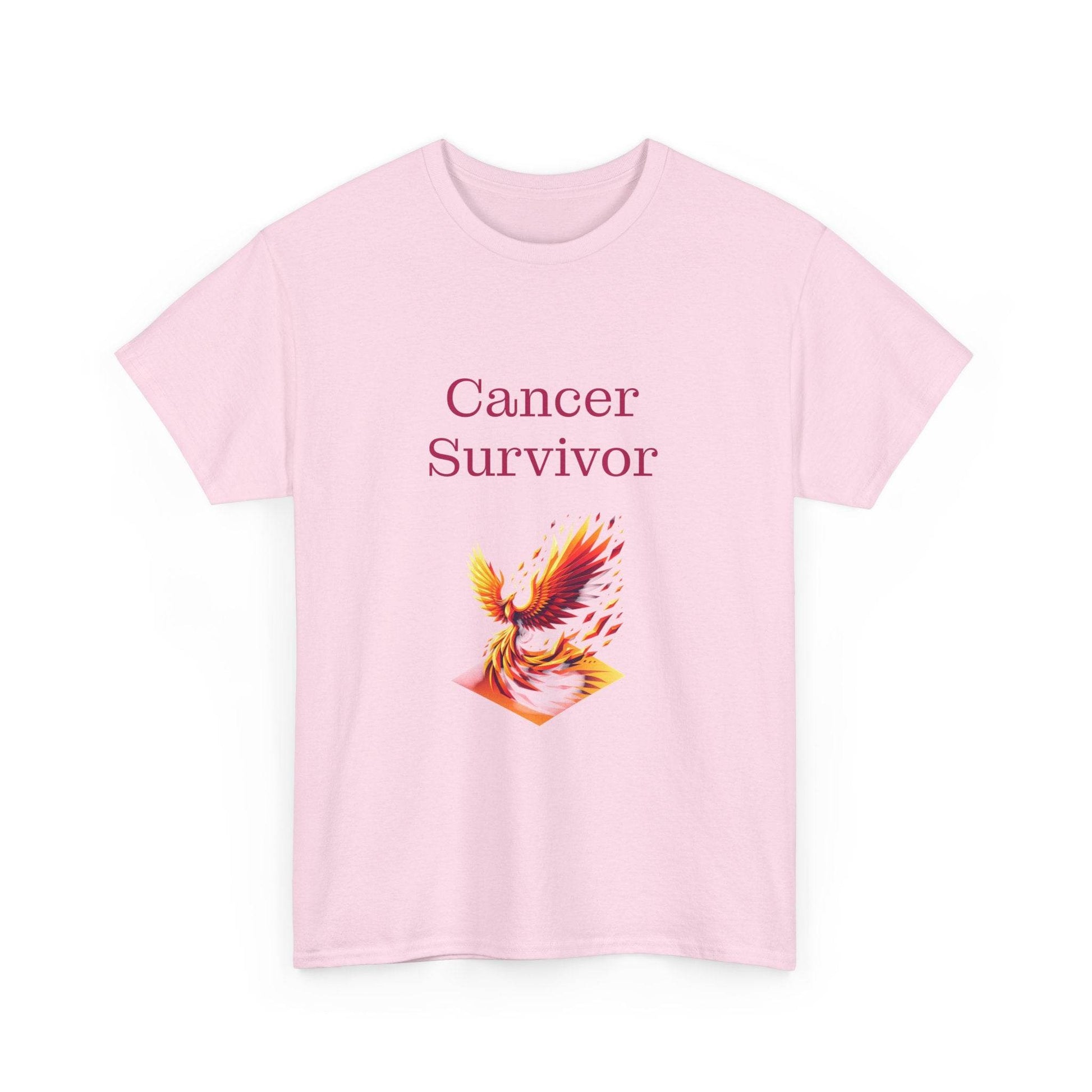 Cancer Survivor Unisex Heavy Cotton Tee - Inspirational Battle T-Shirt - The Dreamer's Bookshop.