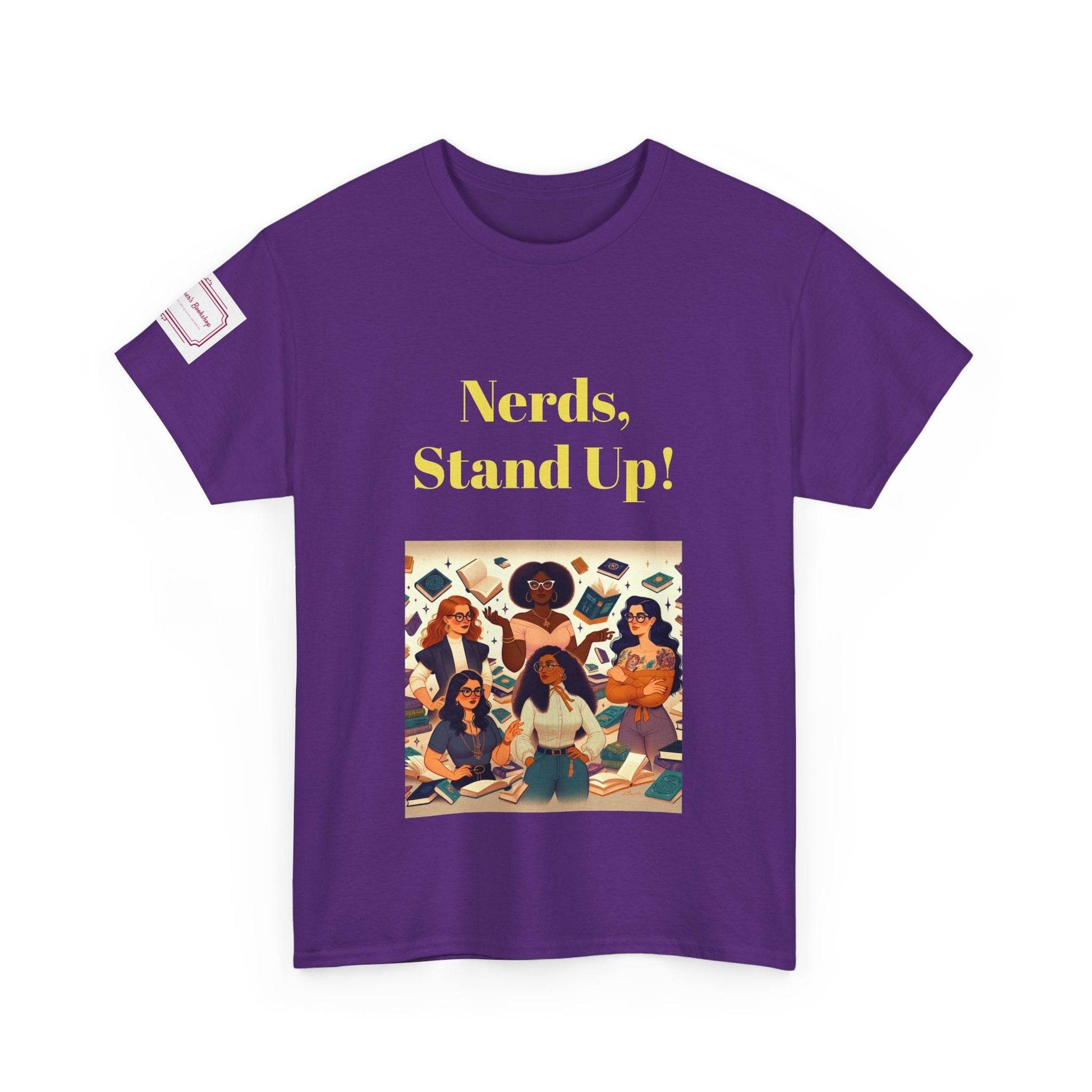 Nerds Stand Up - Unisex Heavy Cotton Tee - Book Lovers - The Dreamer's Bookshop.