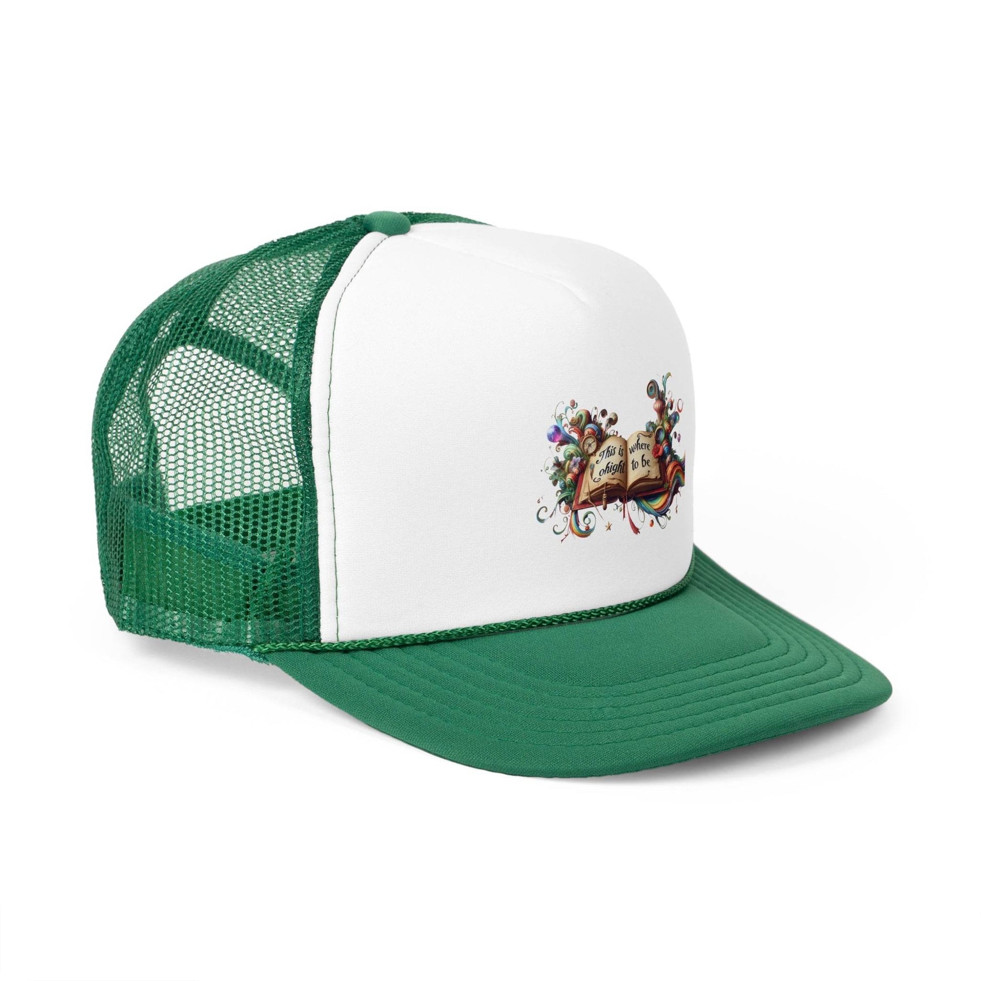 Colorful Inspirational Trucker Cap - ''This is where I ought to be'' Design - The Dreamer's Bookshop.