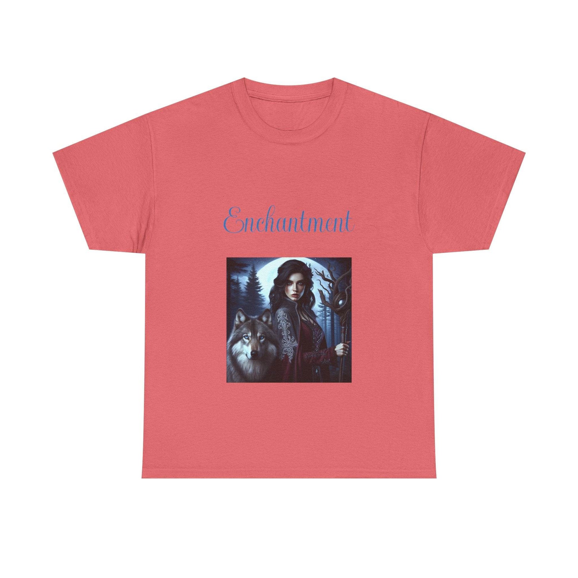 Enchanting Wolf Witch Unisex Heavy Cotton Tee - The Dreamer's Bookshop.