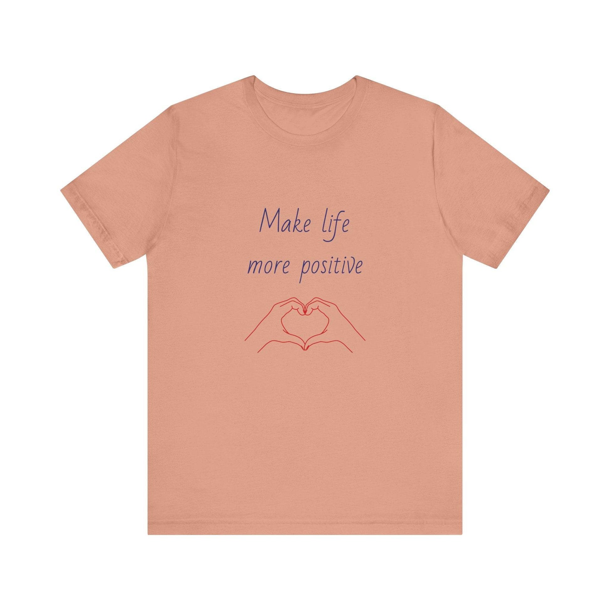 Positive Vibes Unisex Short Sleeve Tee - Make Life More Positive - The Dreamer's Bookshop.