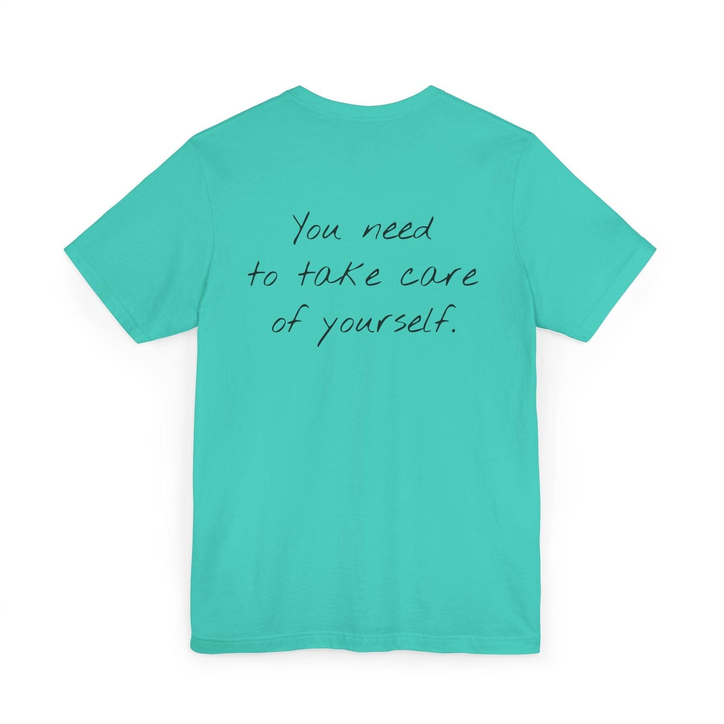 Unisex Jersey T-Shirt - 'Take Care' Inspirational - The Dreamer's Bookshop.