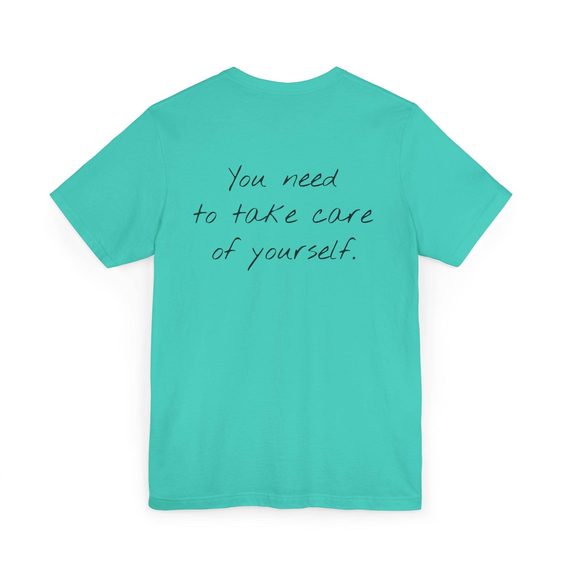Unisex Jersey T-Shirt - 'Take Care' Inspirational - The Dreamer's Bookshop.