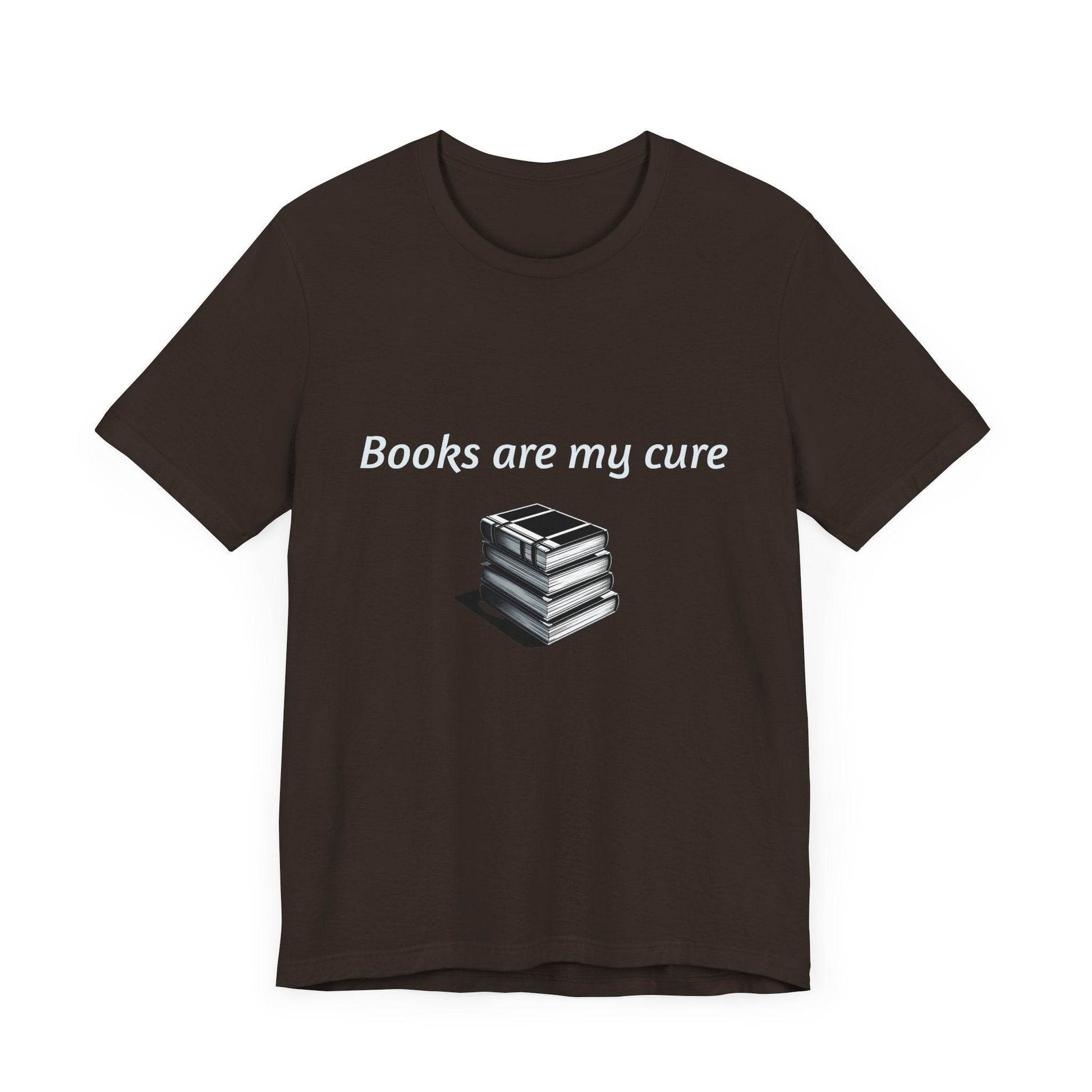 Inspirational Unisex Short Sleeve Tee - Books are my cure - The Dreamer's Bookshop.