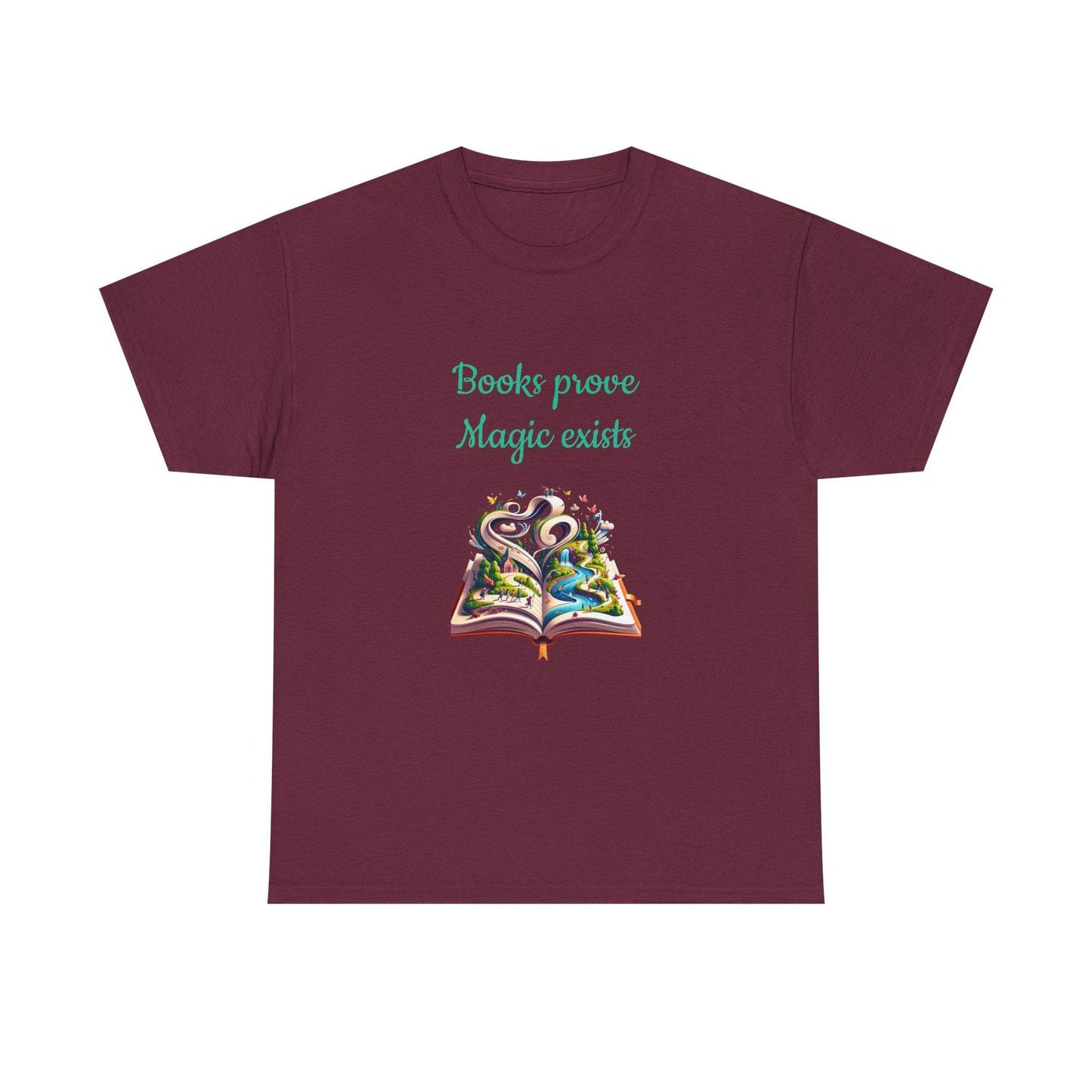 Magic exists - Unisex Heavy Cotton Tee for Book Lovers - The Dreamer's Bookshop.