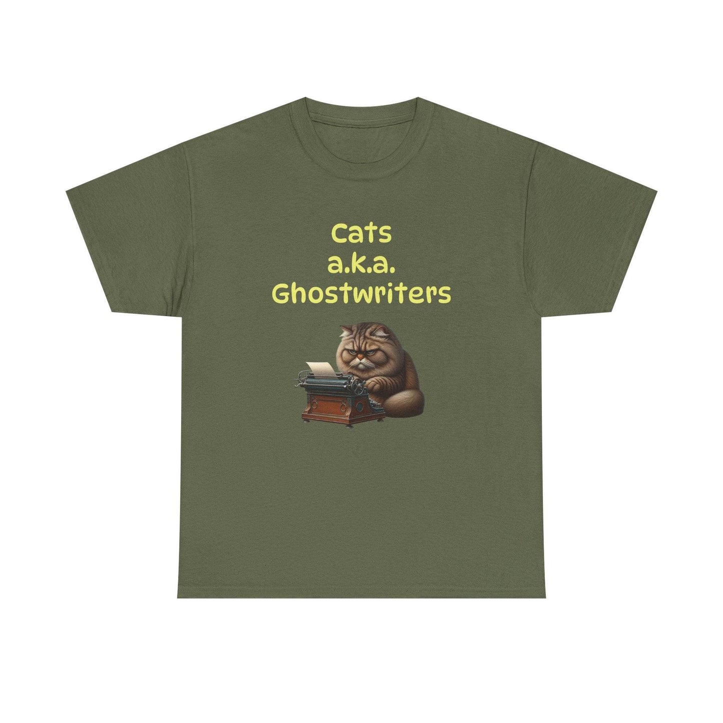 Cats Ghostwriters - A Unisex Heavy Cotton Tee - Perfect Gift for Book Lovers - The Dreamer's Bookshop.